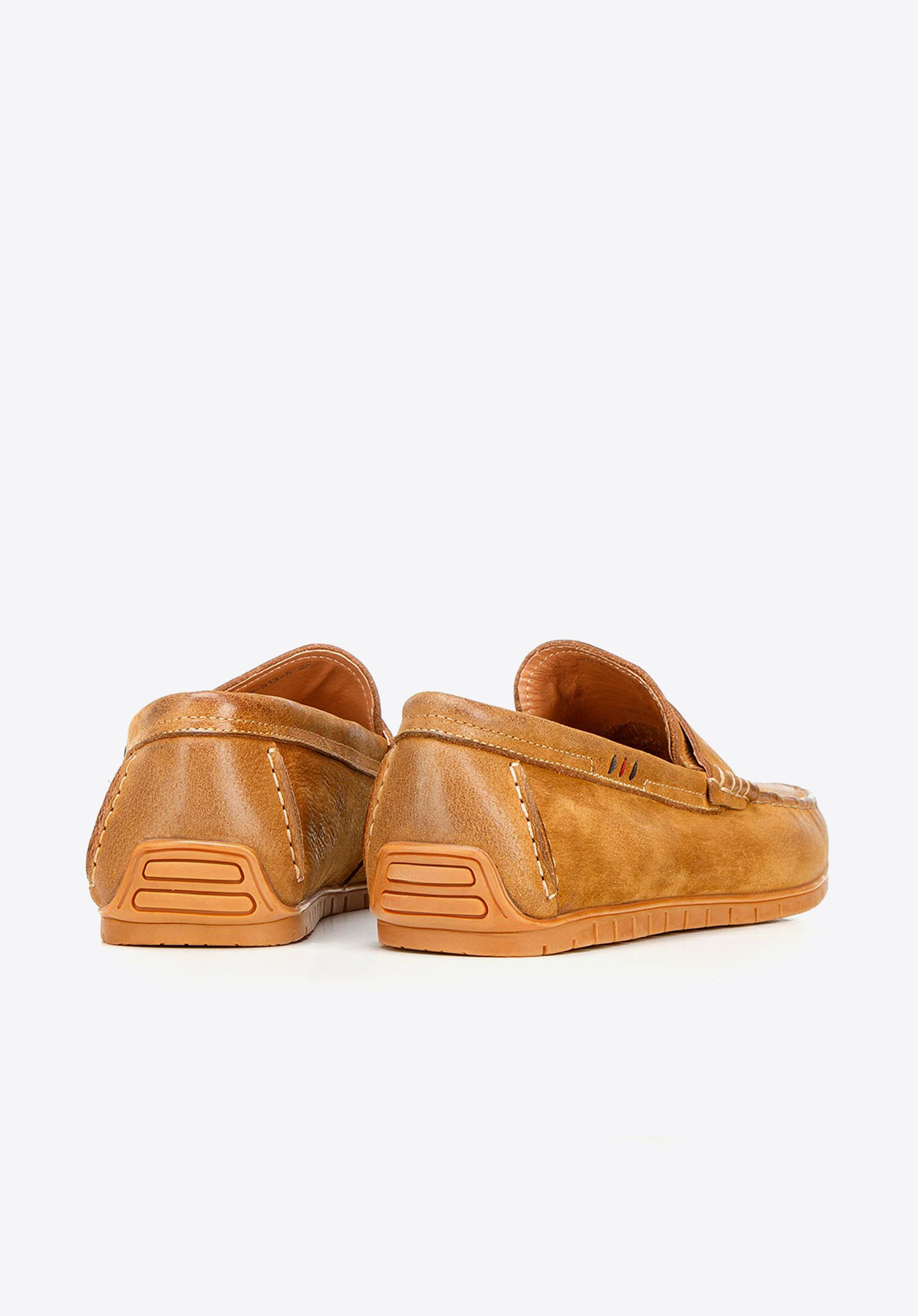 Męskie mokasyny z nubuku na giętkiej podeszwie