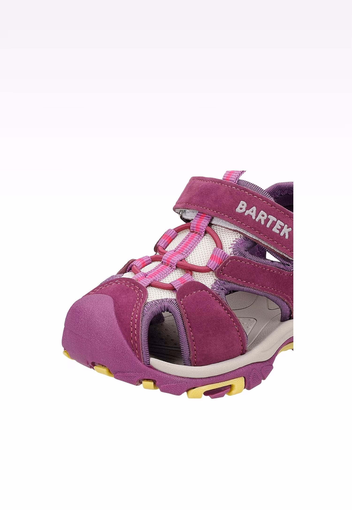 Sandały BARTEK 11042505 w kolorze szaro-niebieskim z żółtymi akcentami