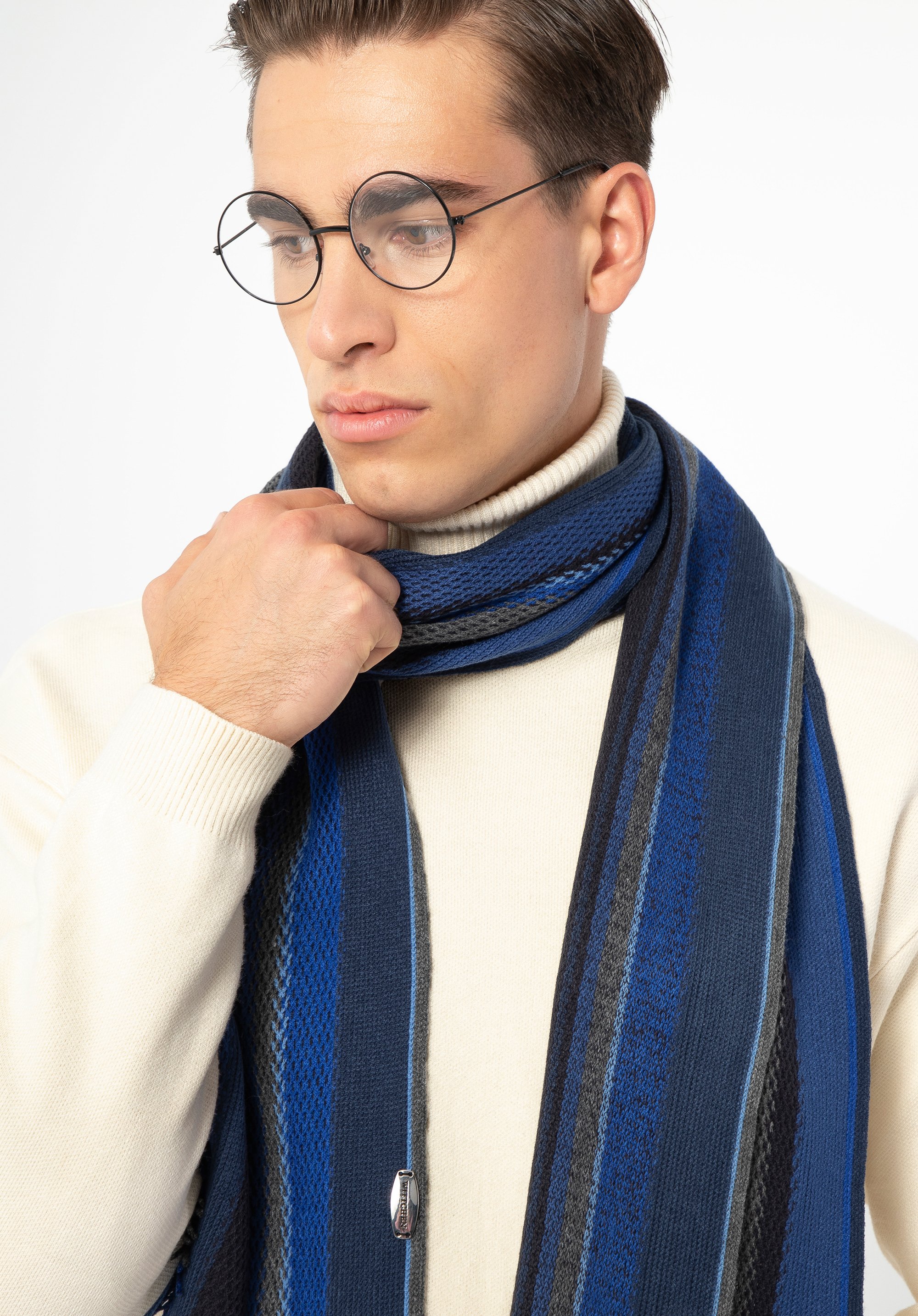 Męski szalik w paski