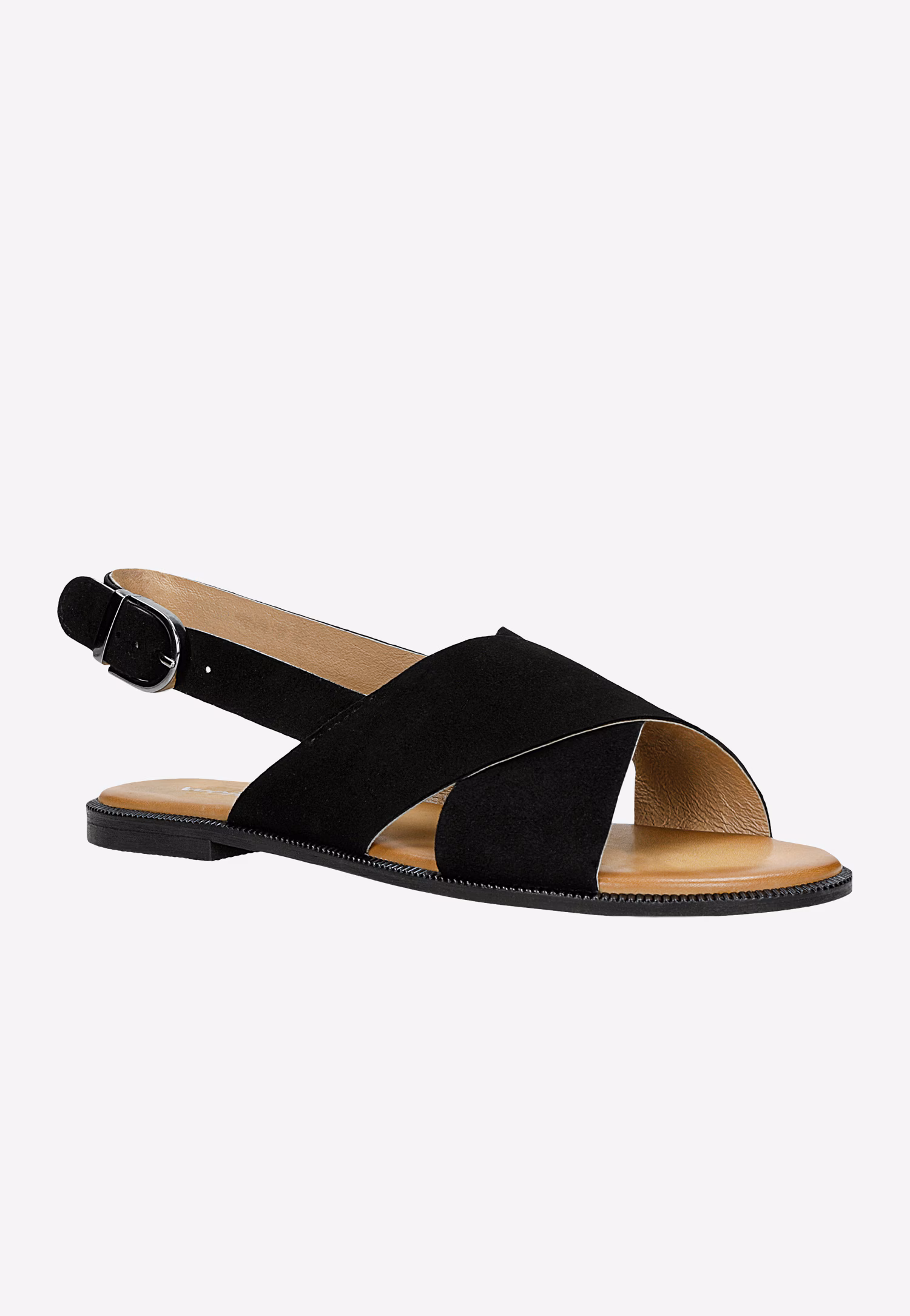 Złote skórzane sandały damskie