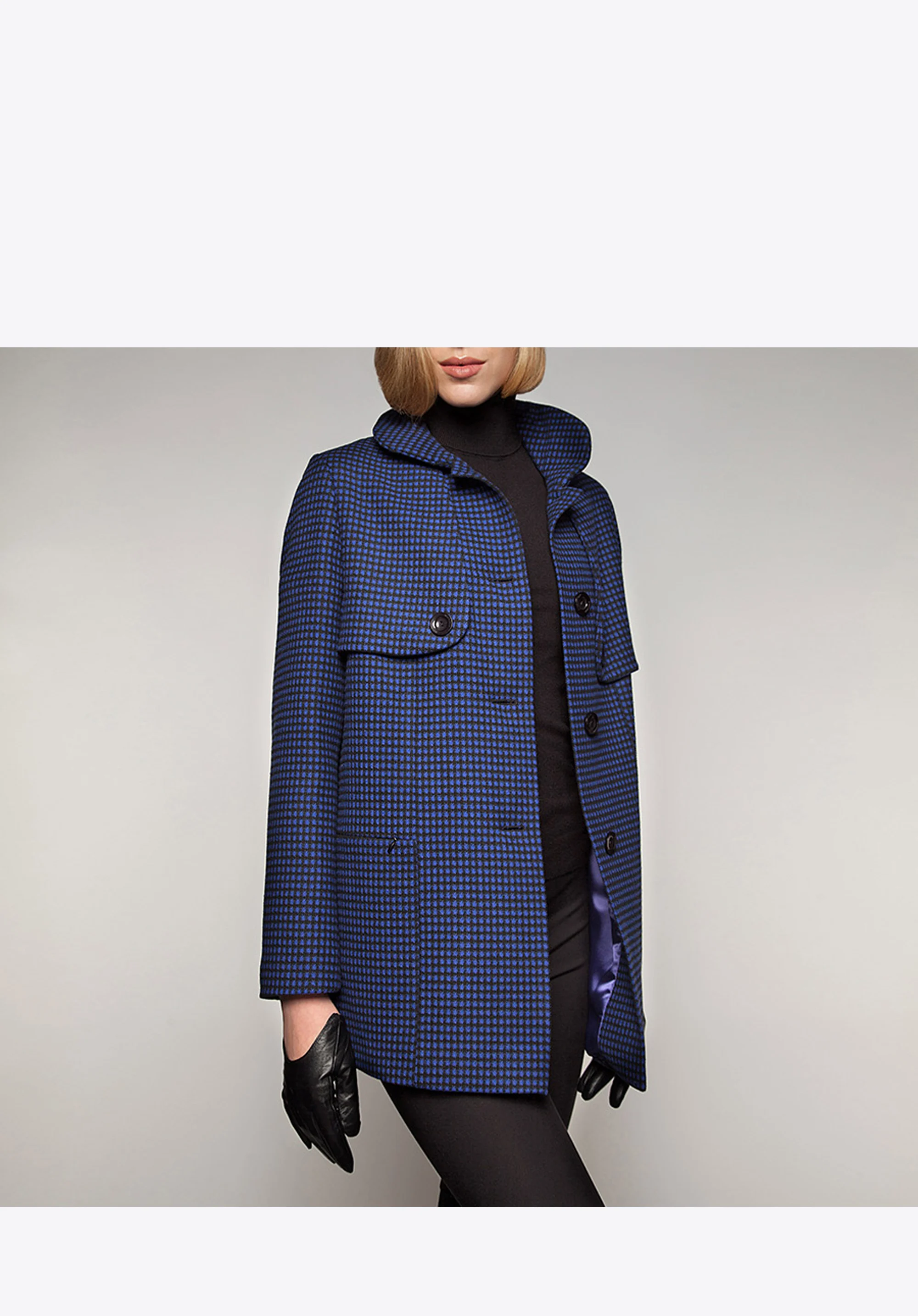 Damska kurtka w kratę