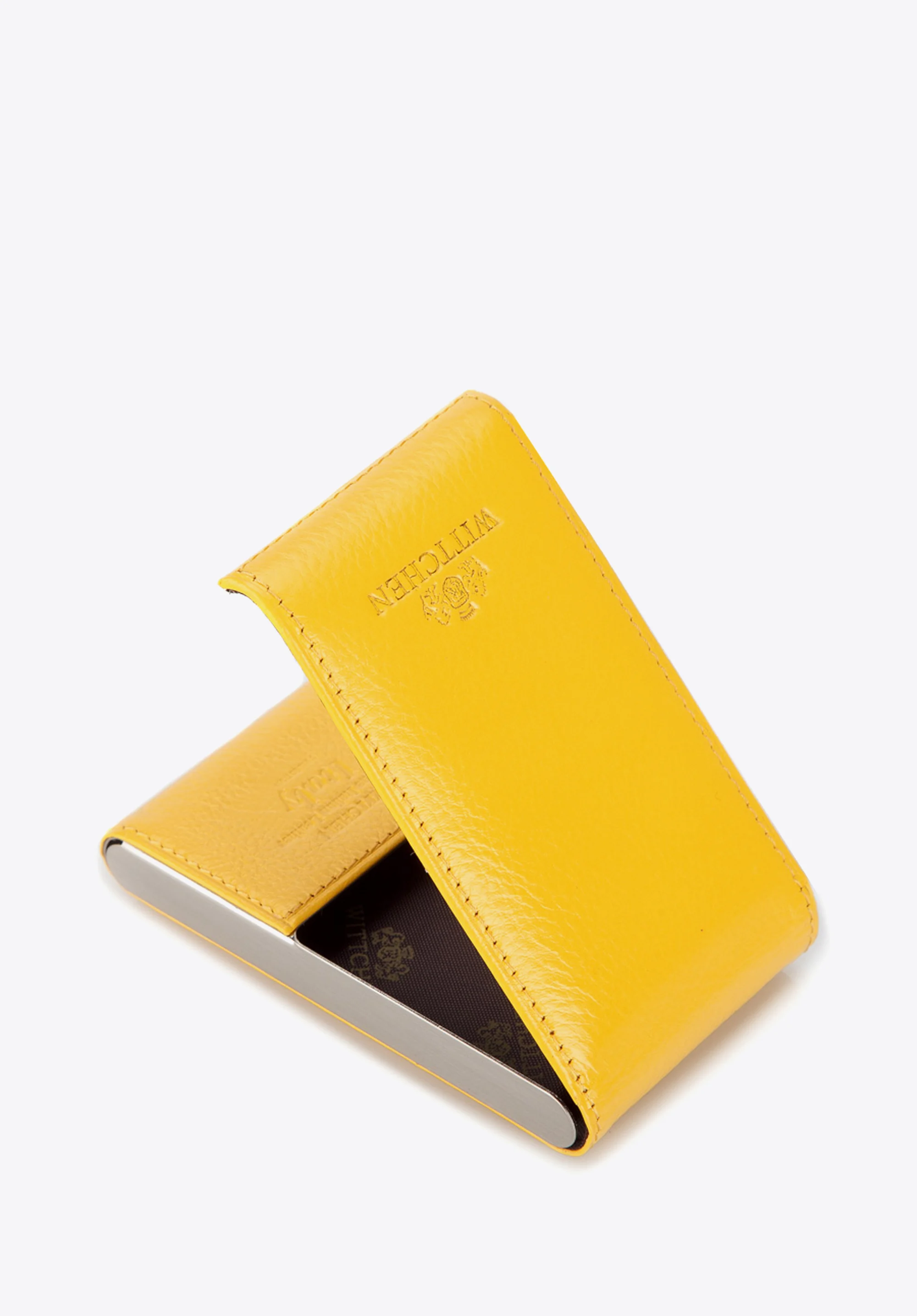 Etui na wizytówki ze skóry twarde