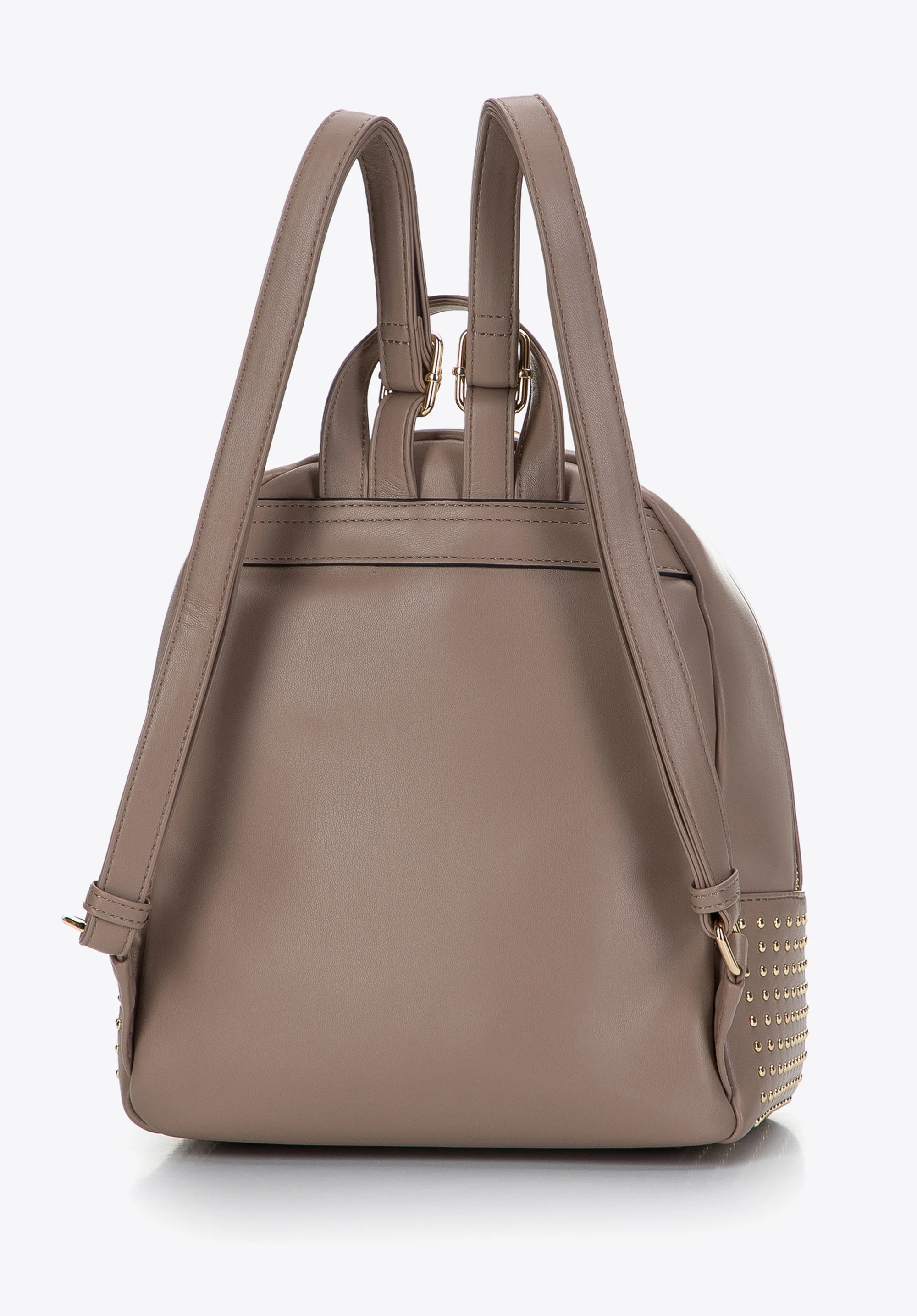 Damski plecak z ekoskóry z nitami