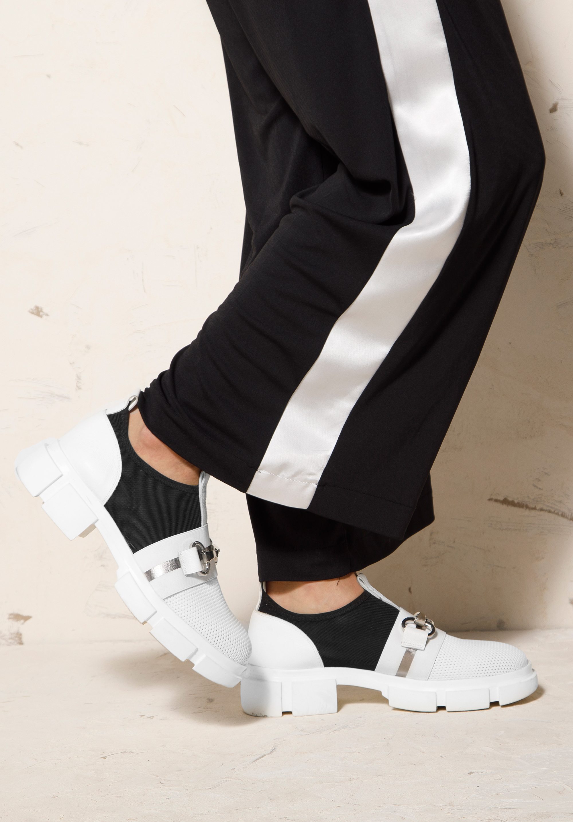 Damskie mokasyny chunky skórzane