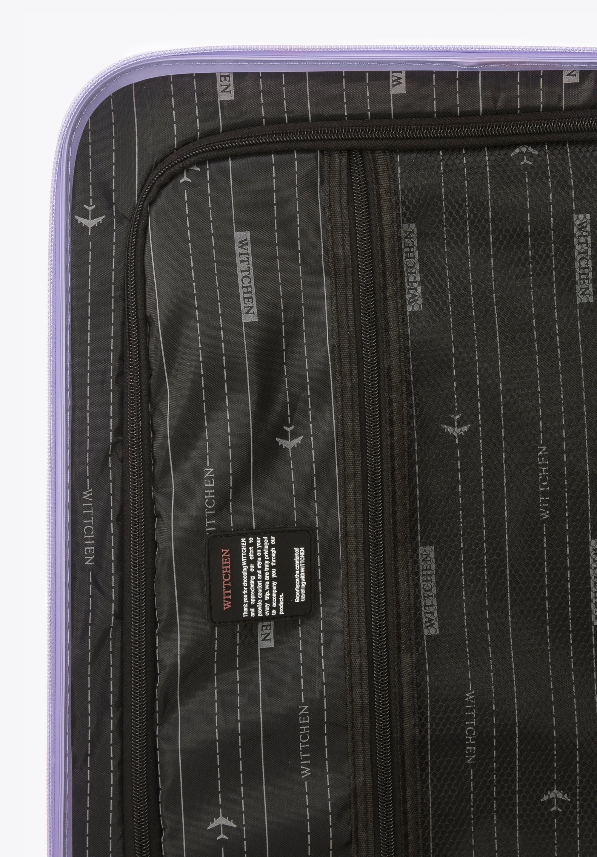 Walizka kabinowa z ABS-u z geometrycznym tłoczeniem