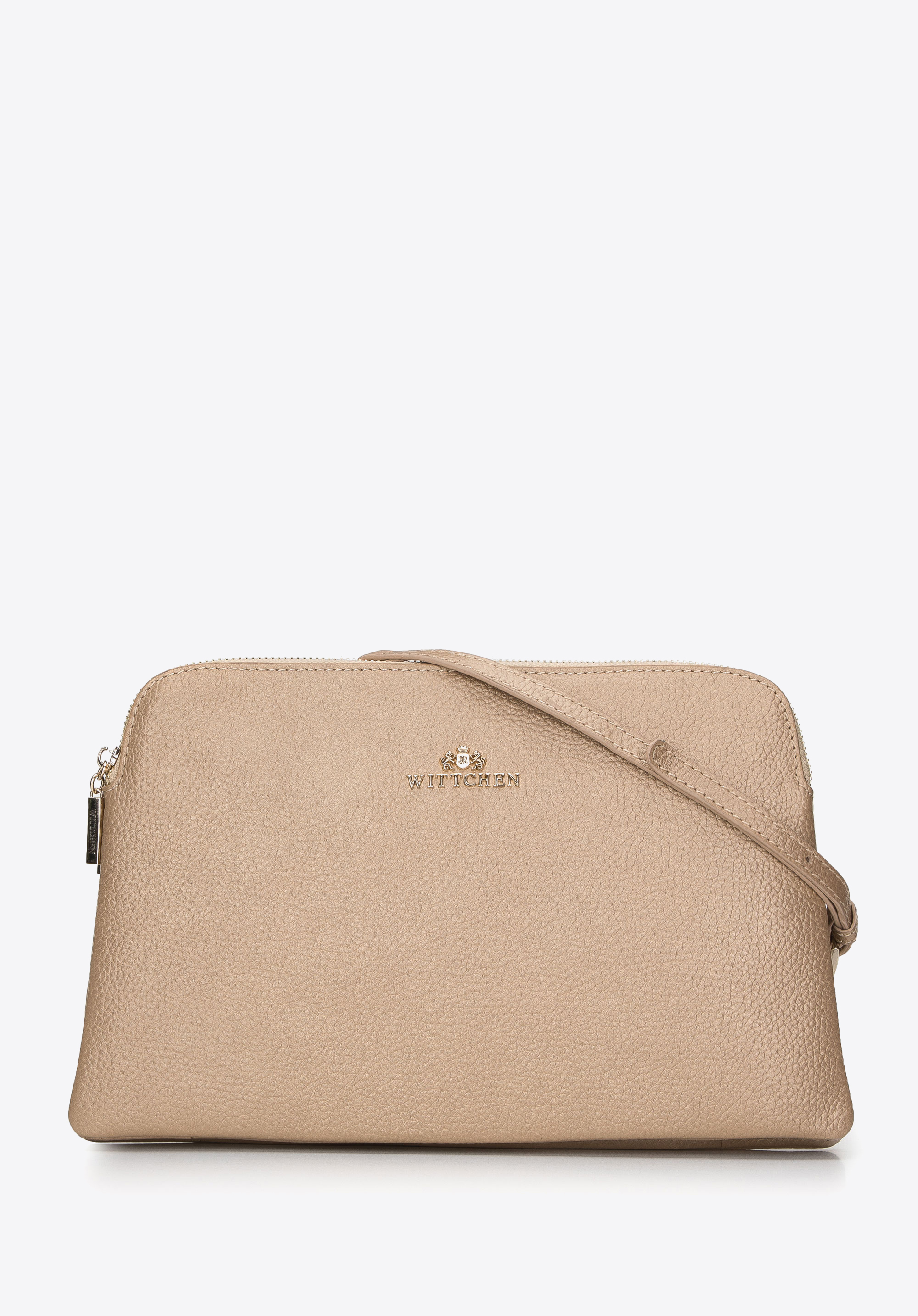 Damska listonoszka skórzana dwukomorowa klasyczna