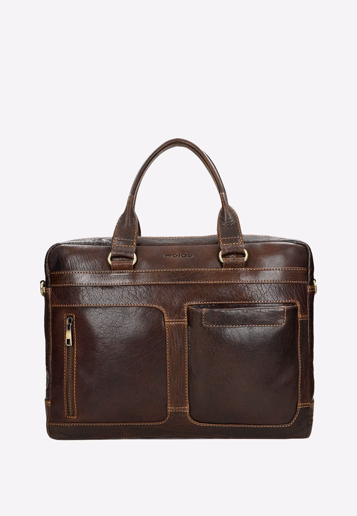 Brązowa skórzana torba męska do pracy