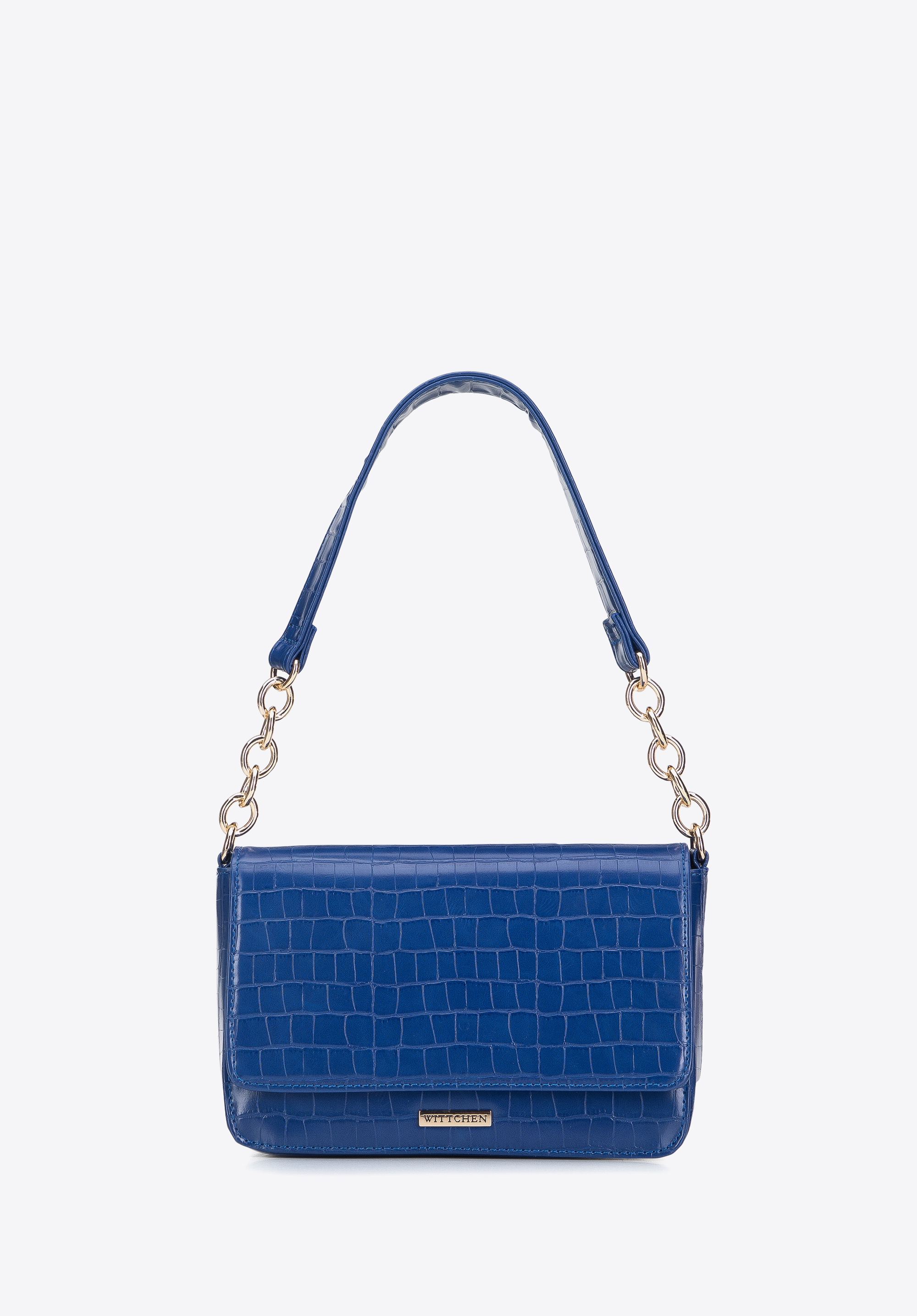 Damska torebka z ekoskóry o fakturze croco