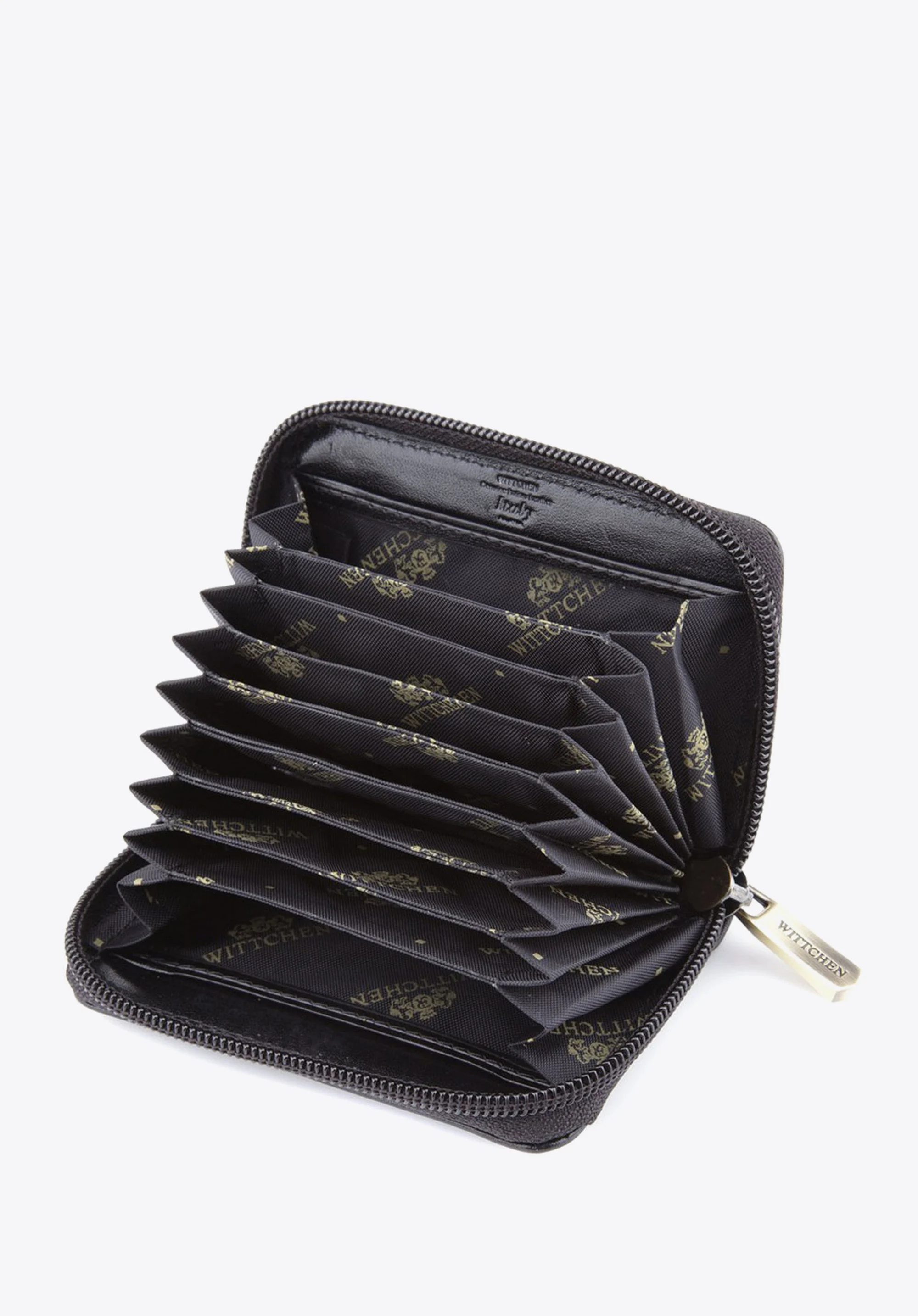 Etui na karty kredytowe skórzane na suwak