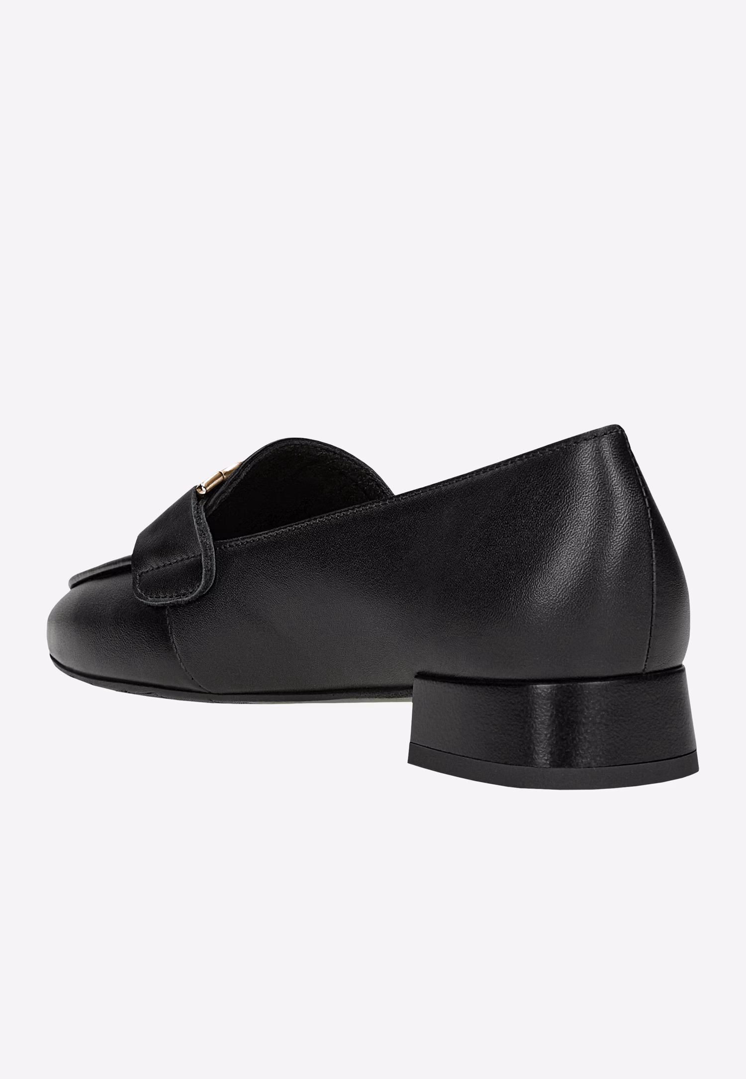 Brązowe wsuwane półbuty na obcasie