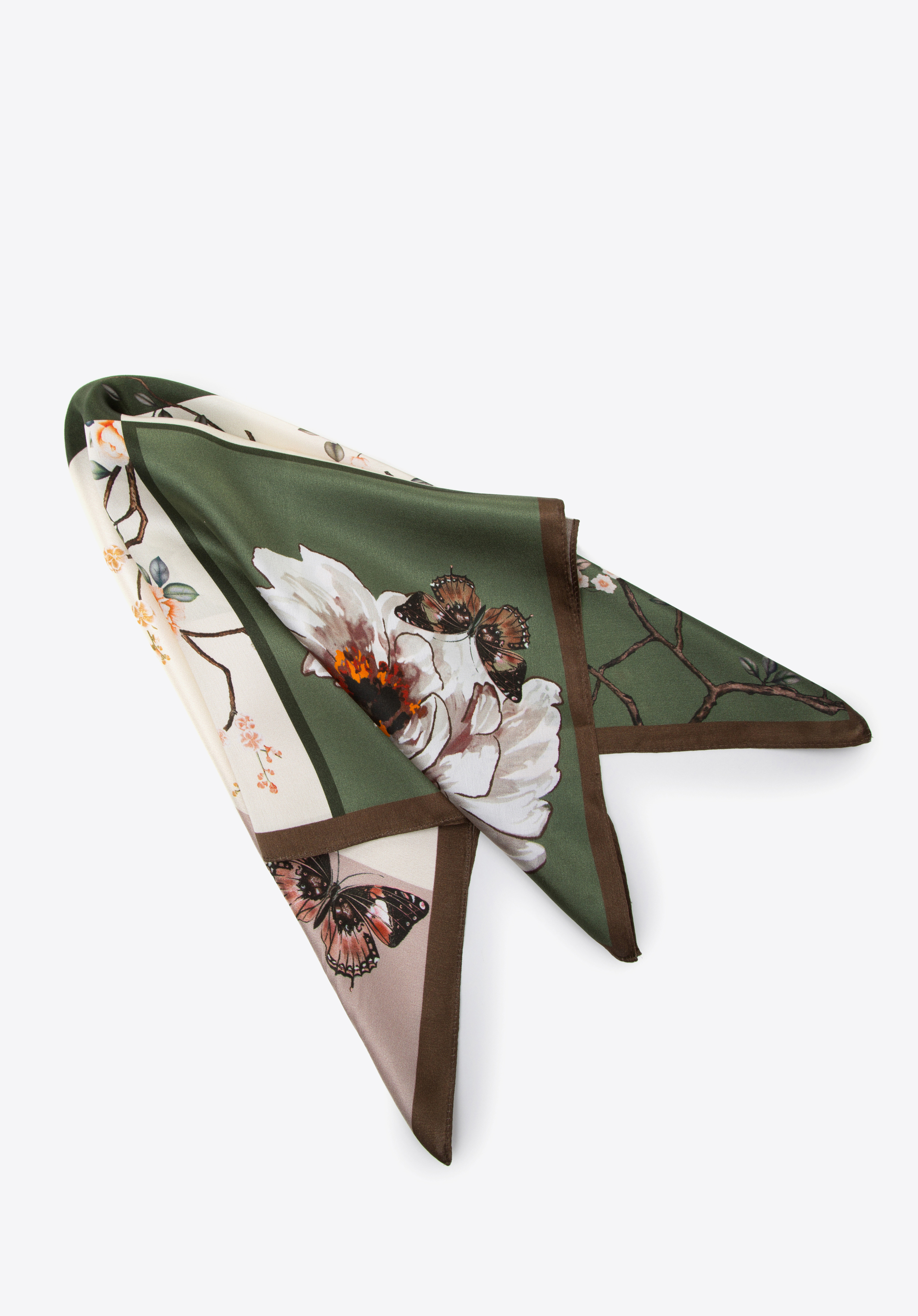 Damska apaszka jedwabna we wzory