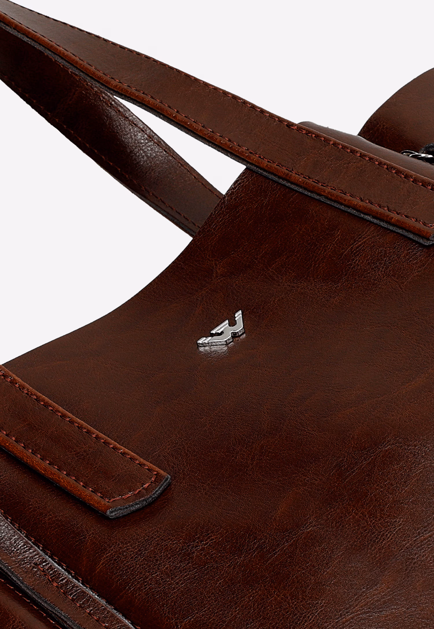 Skórzana bordowa shopperka damska