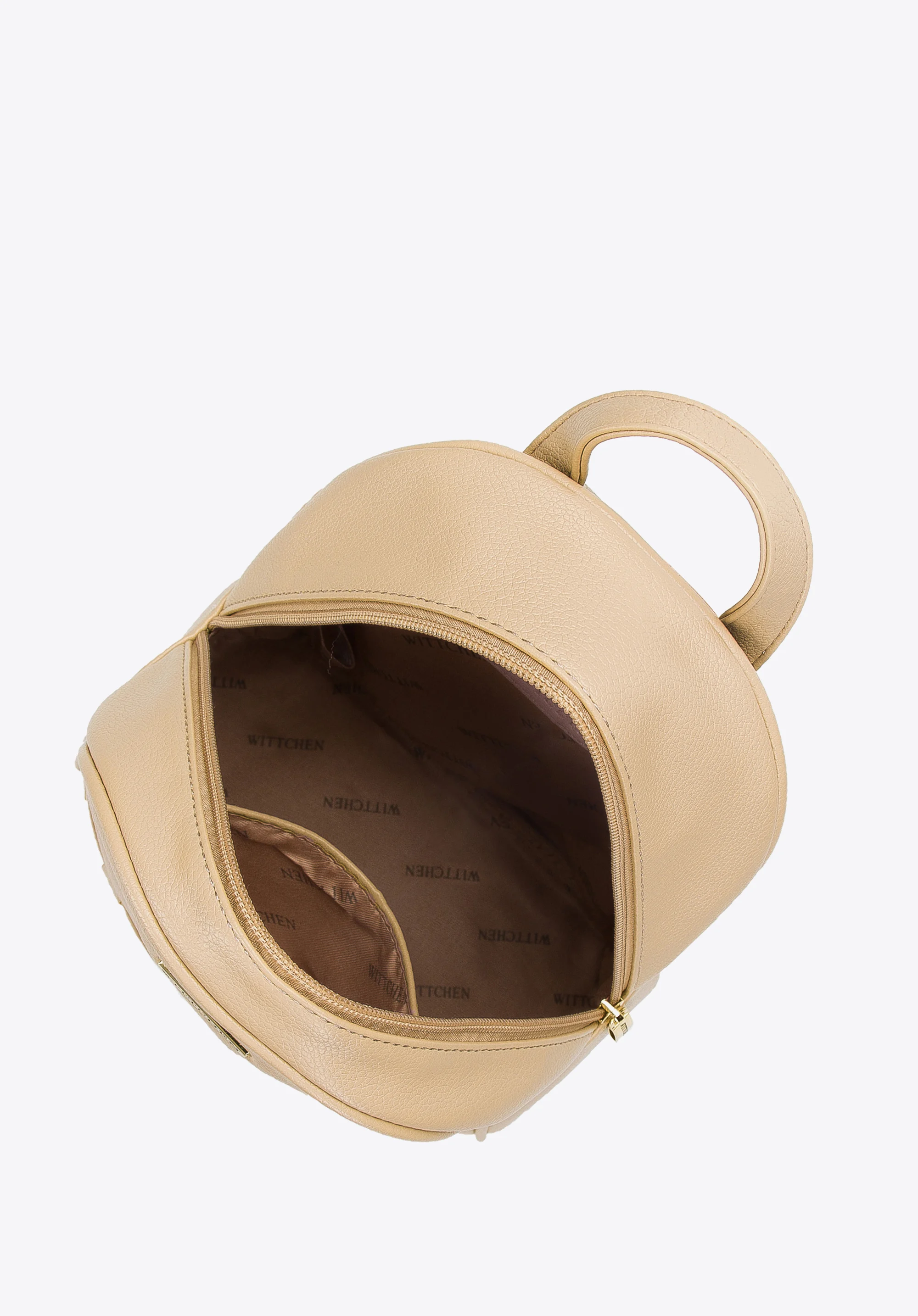 Damski plecak z ekoskóry z plecionką