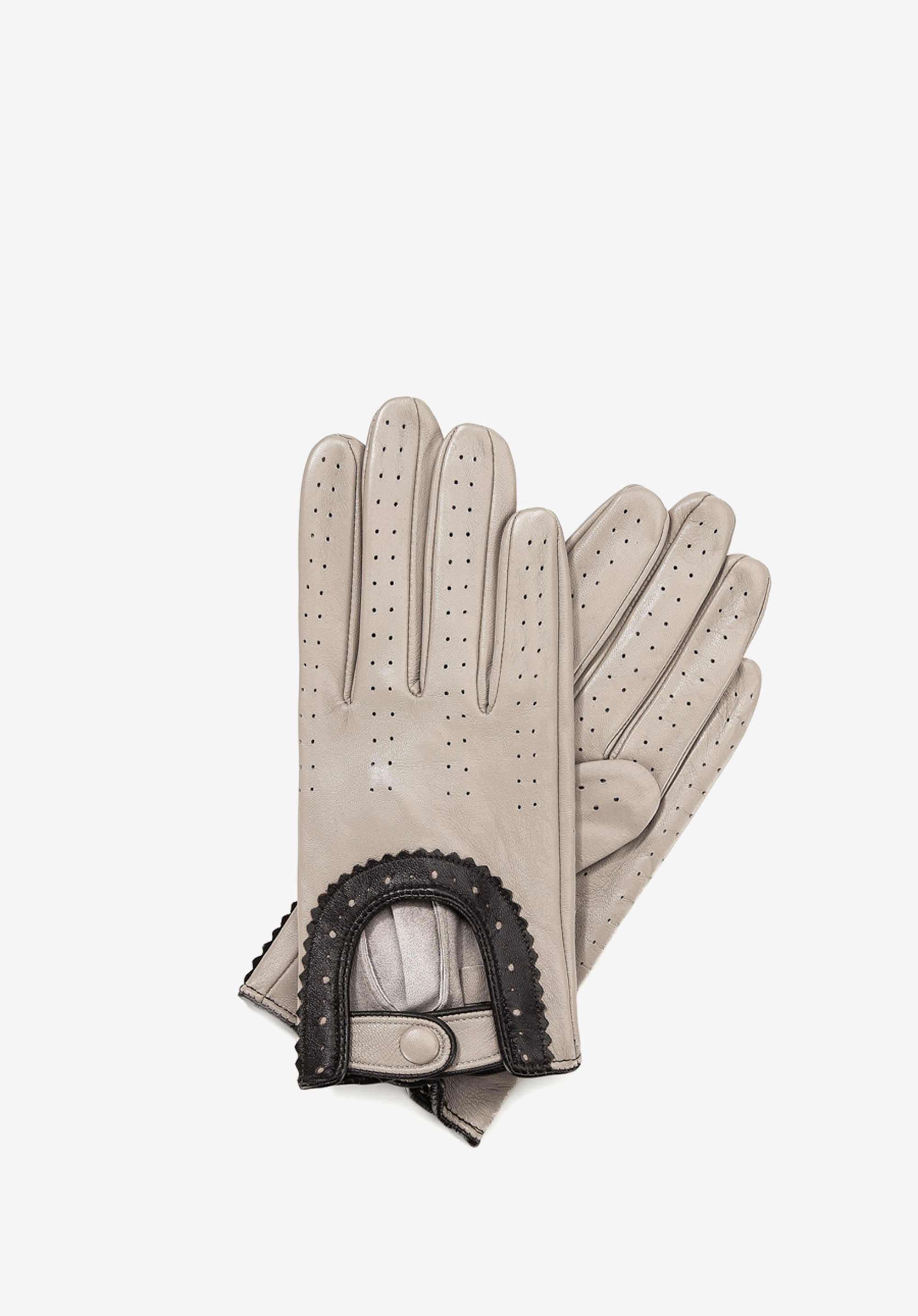 Damskie rękawiczki skórzane samochodowe