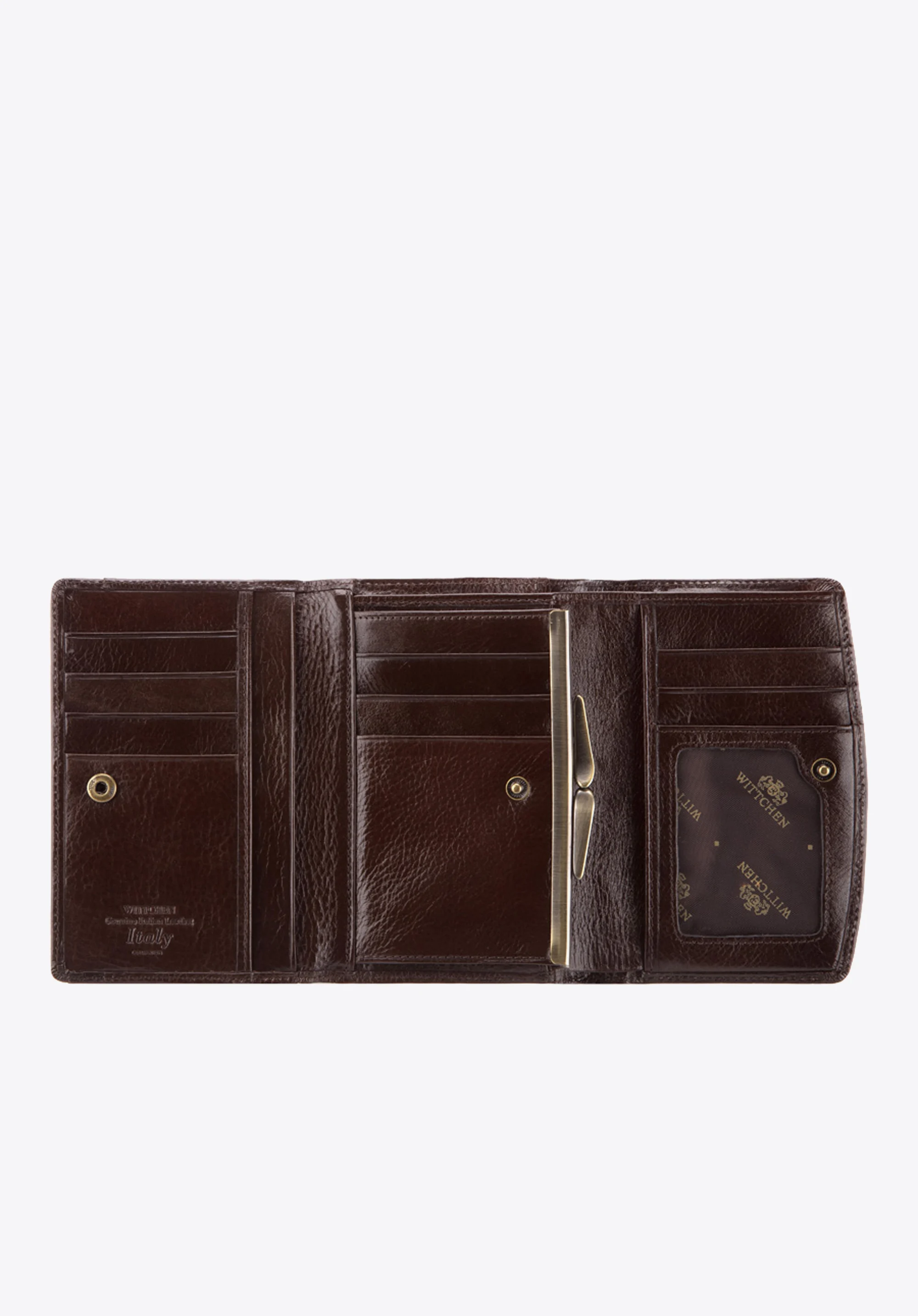 Damski portfel skórzany z kieszonką na bigiel