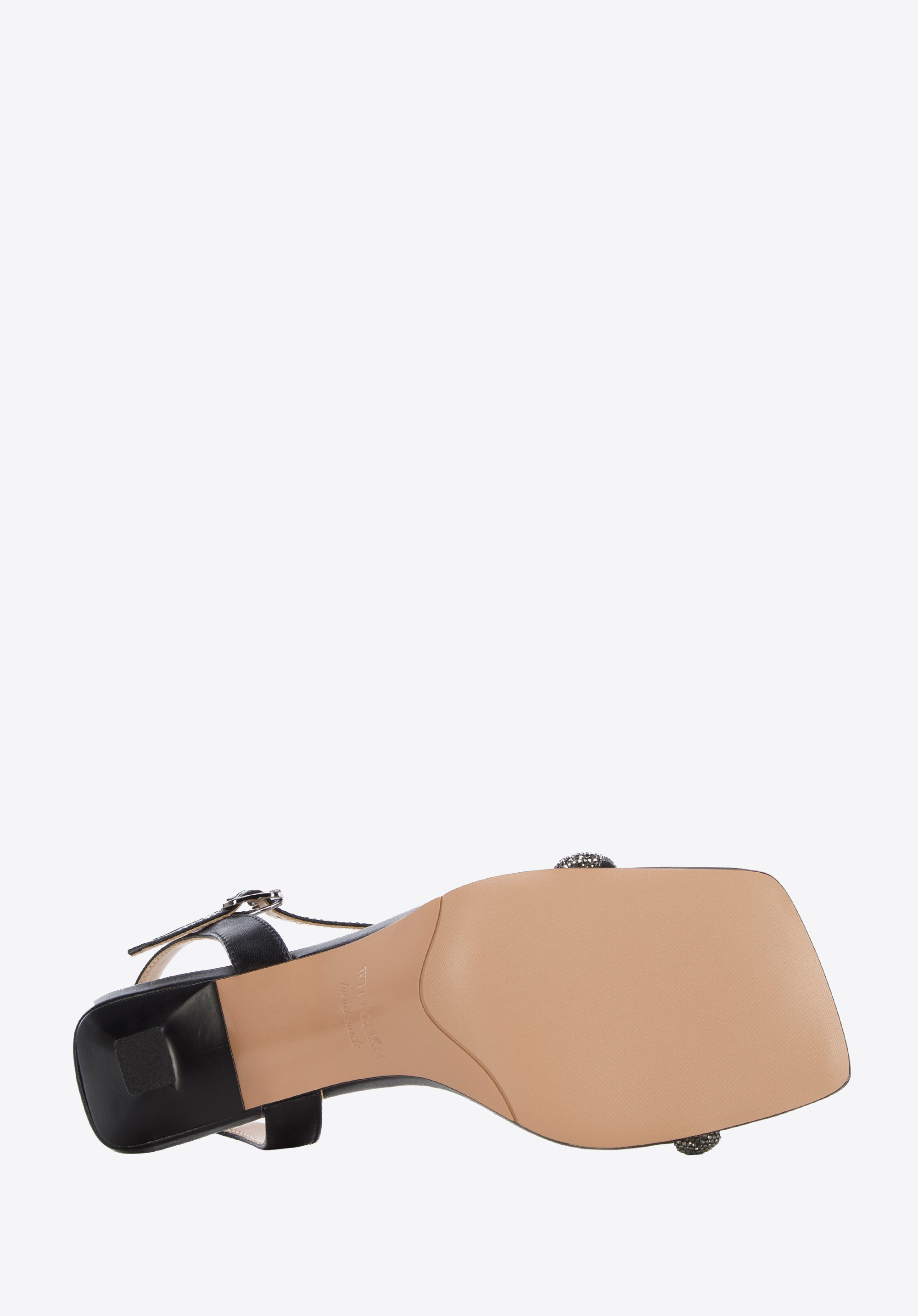 Damskie sandały z błyszczącym paskiem