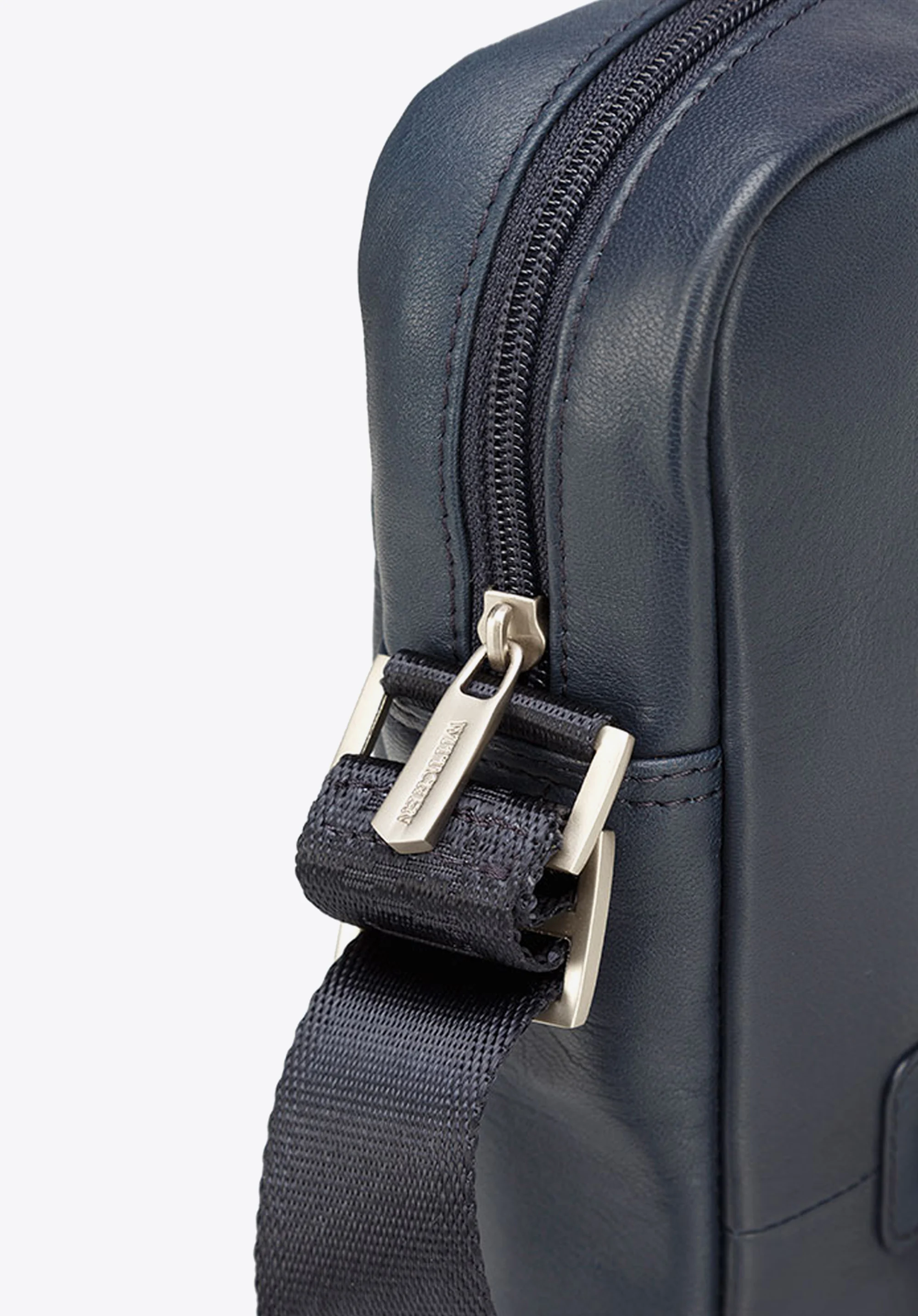 Męska listonoszka skórzana stębnowana średnia