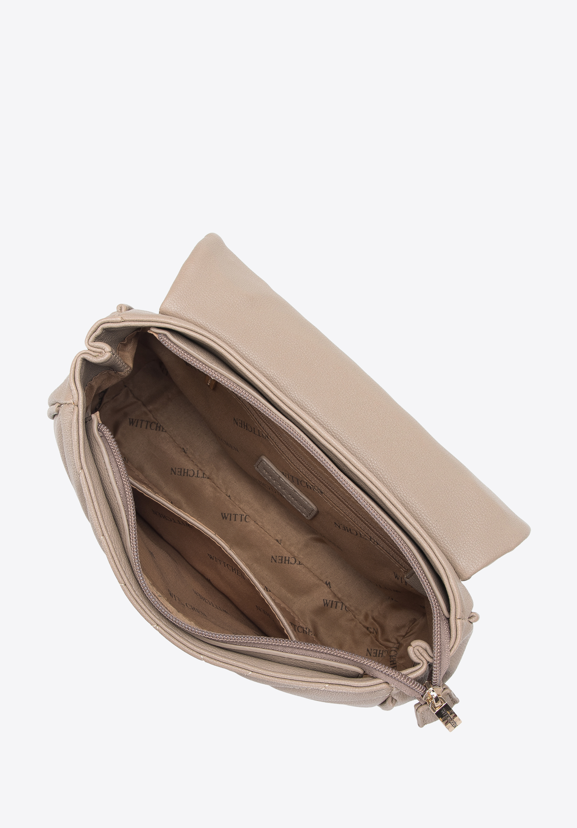 Damska listonoszka z ukośnie pikowanej ekoskóry