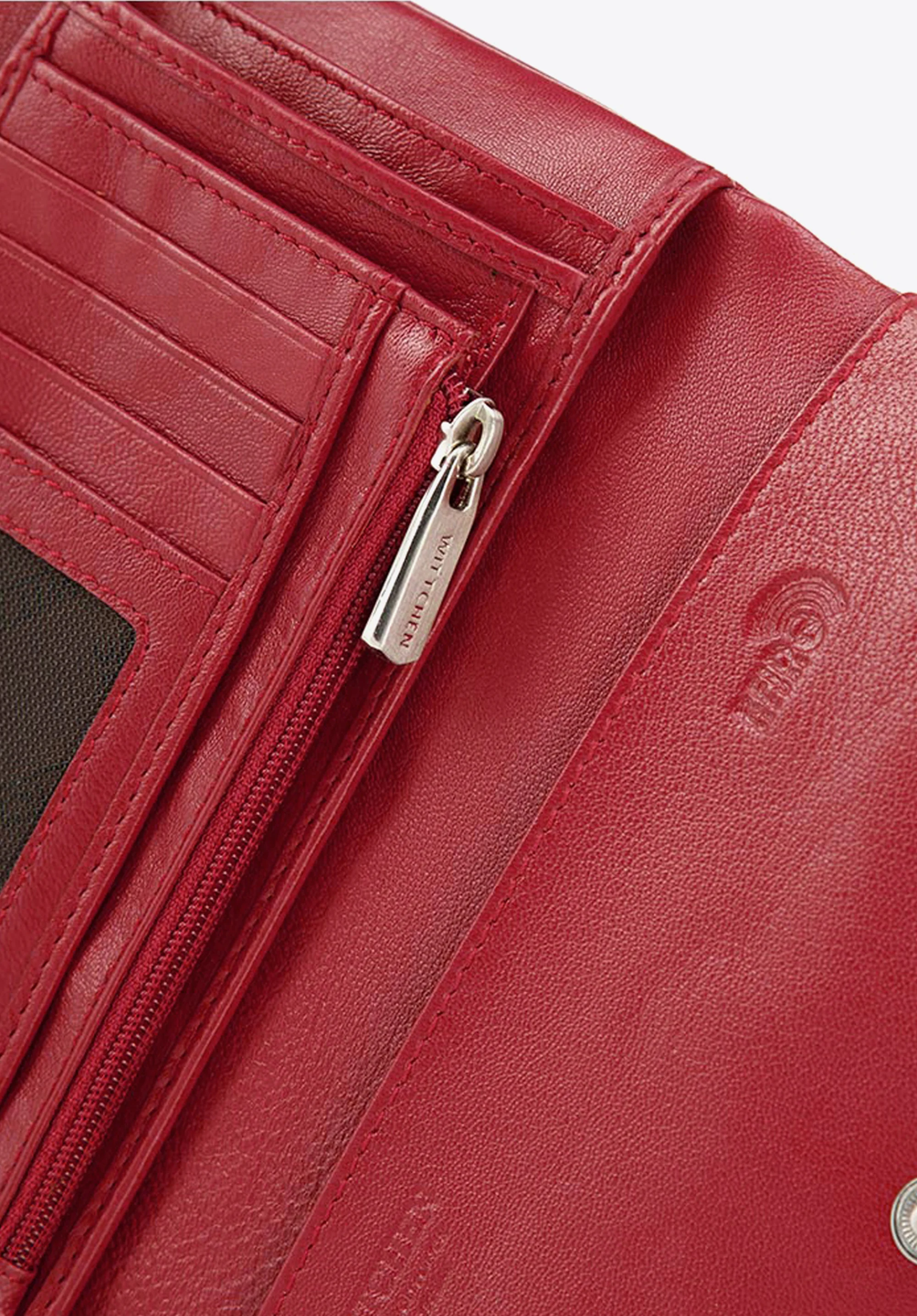 Damski portfel ze skóry prosty