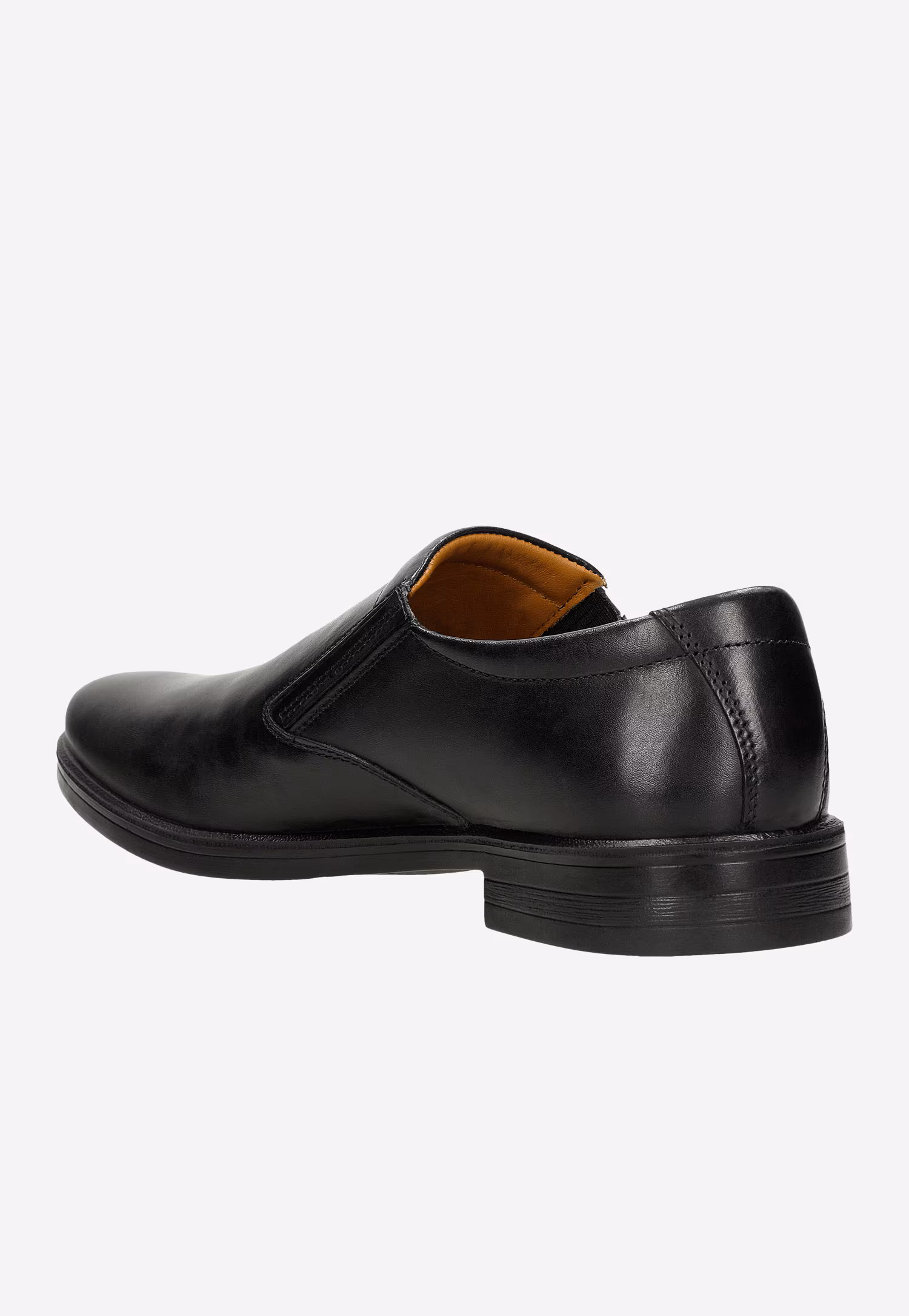 Wsuwane brązowe półbuty męskie ze skóry licowej