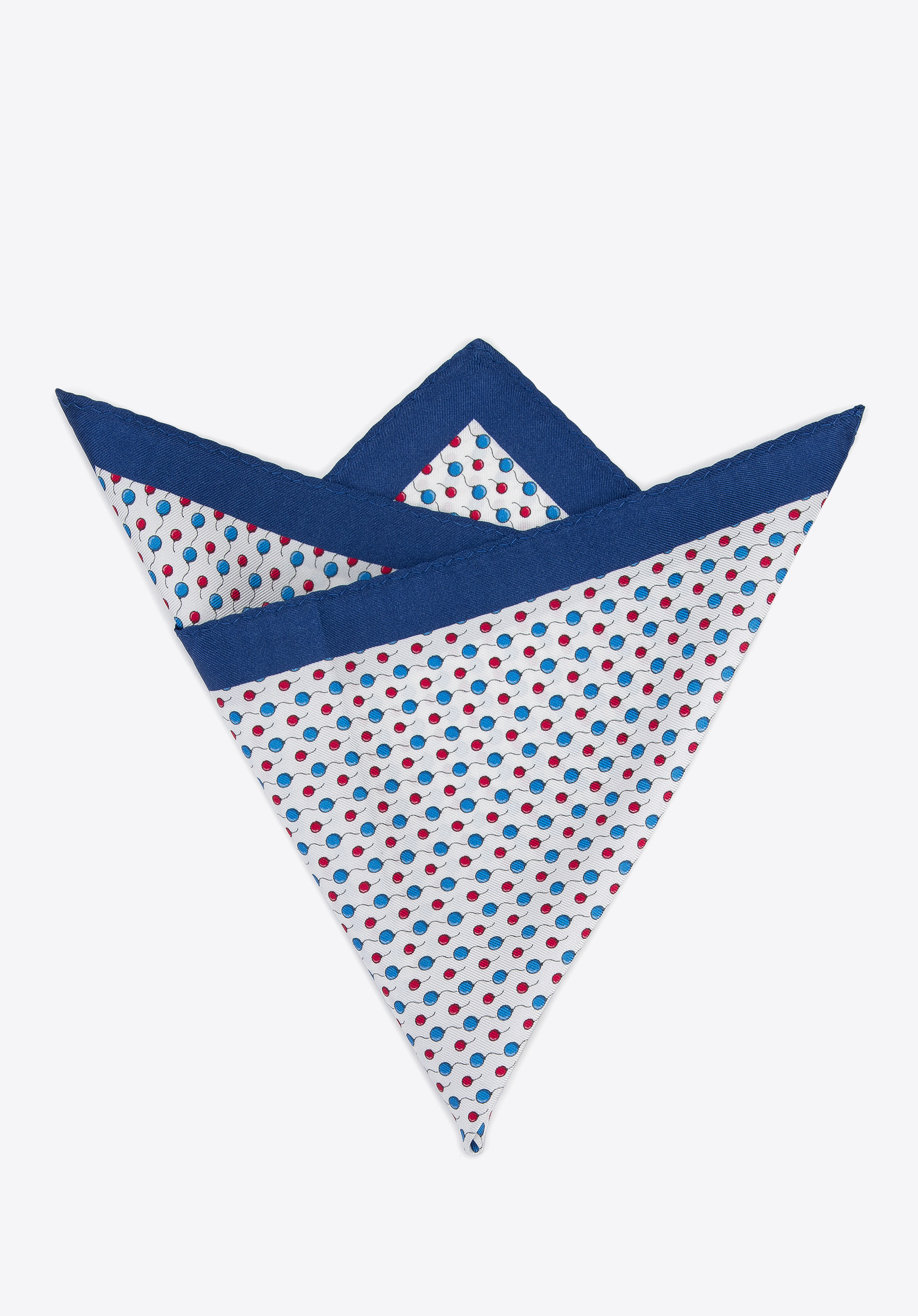 Poszetka jedwabna we wzory