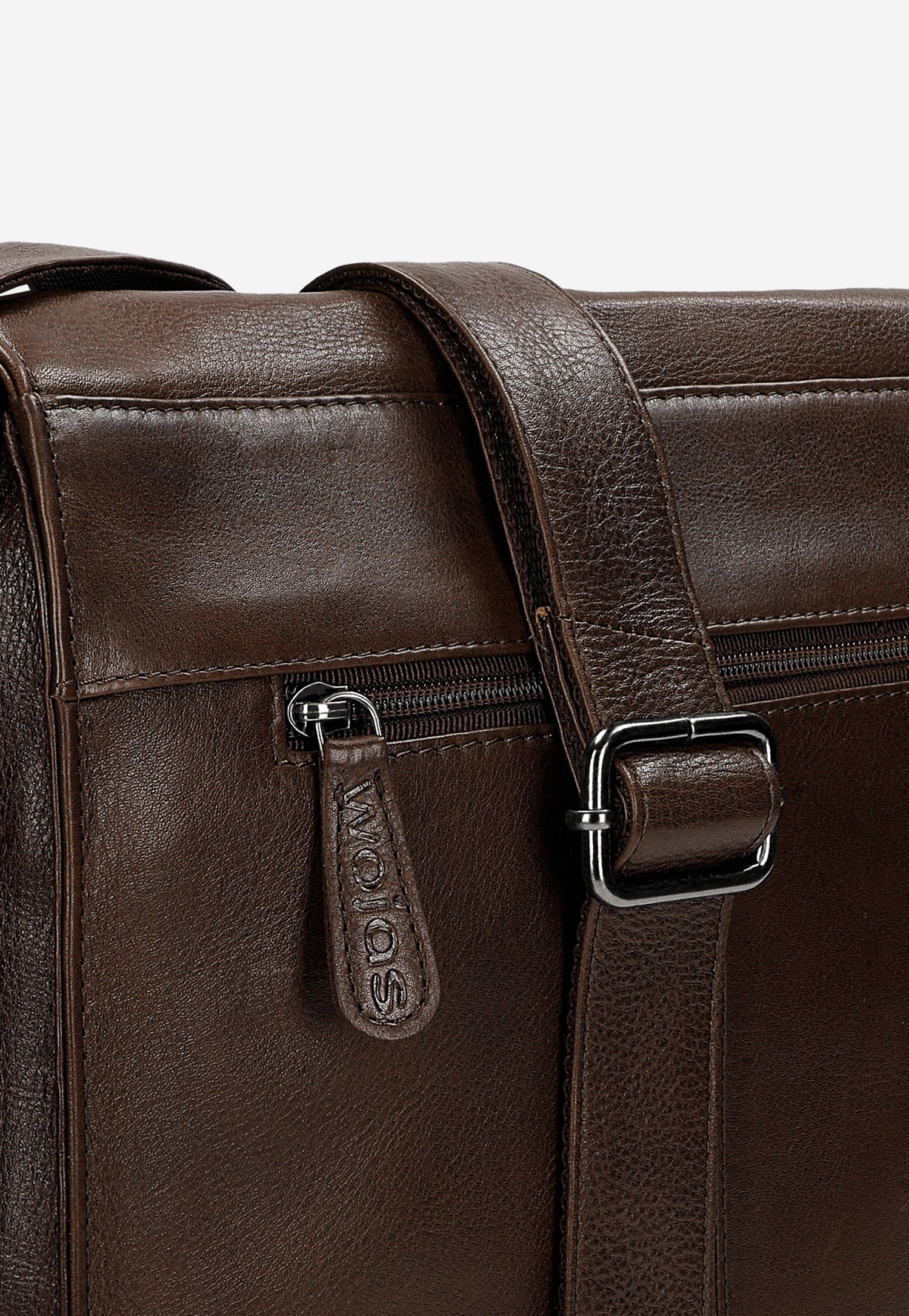 Brązowa skórzana torba na ramię