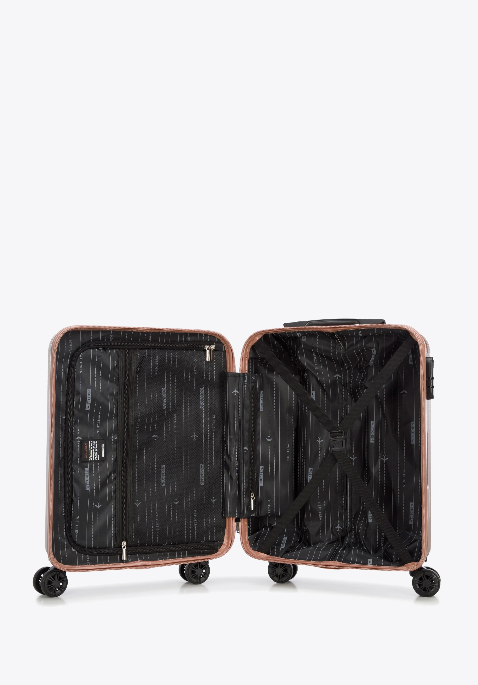 Walizka kabinowa z ABS-u w ukośne paski