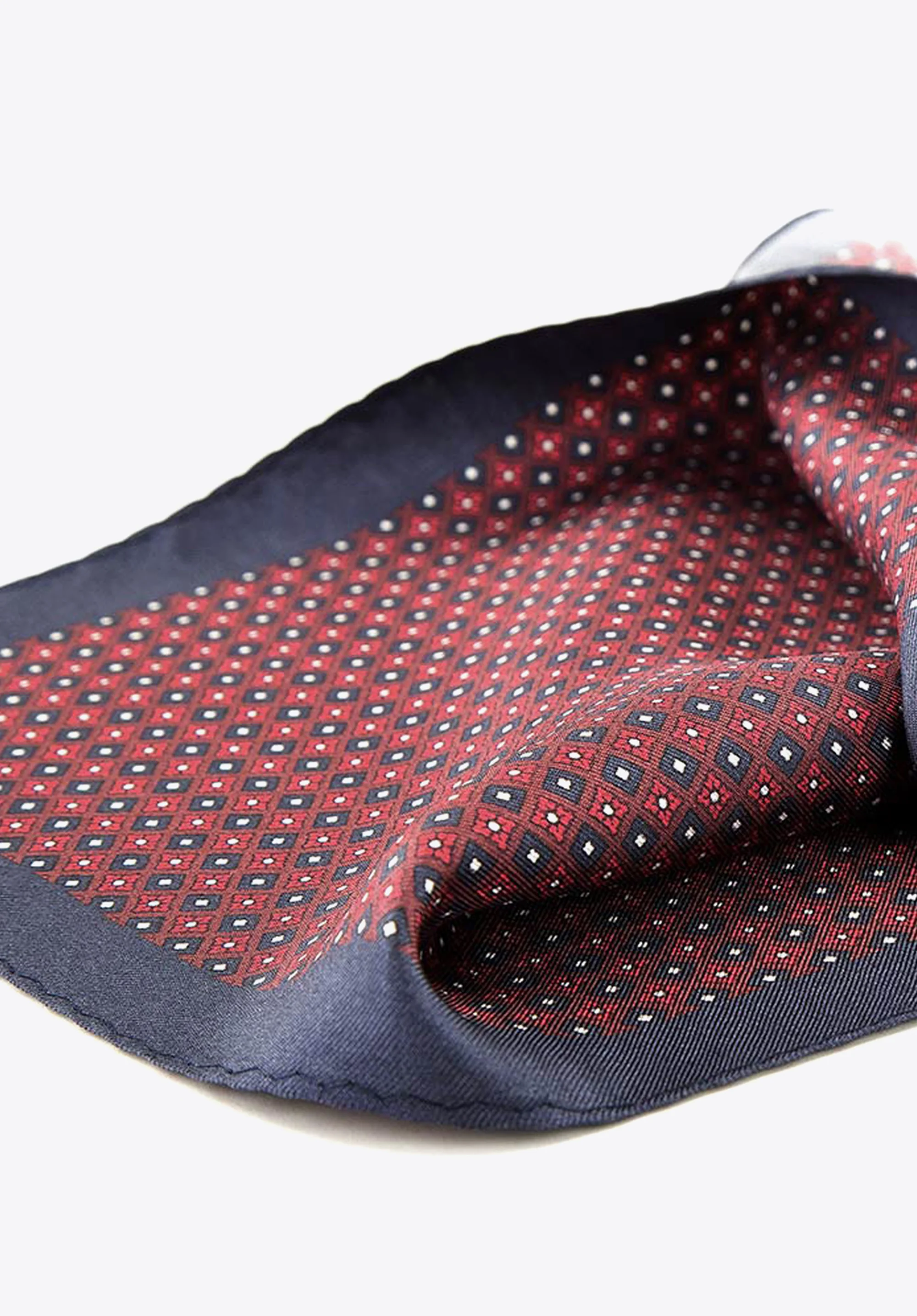 Poszetka z jedwabiu wzorzysta duża