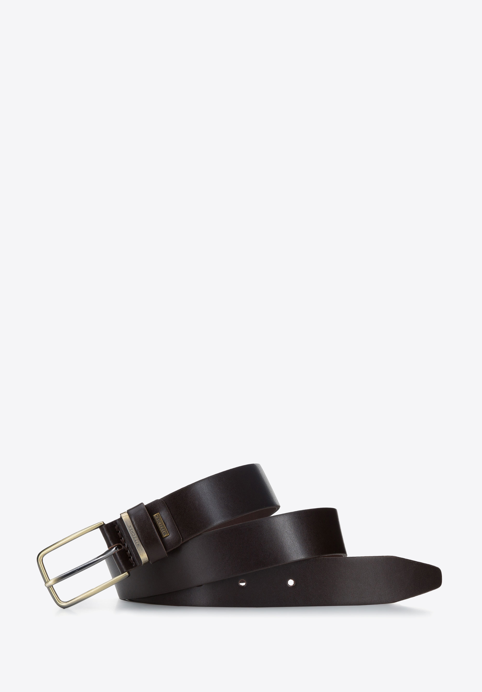 Męski pasek skórzany z podwójną szlufką