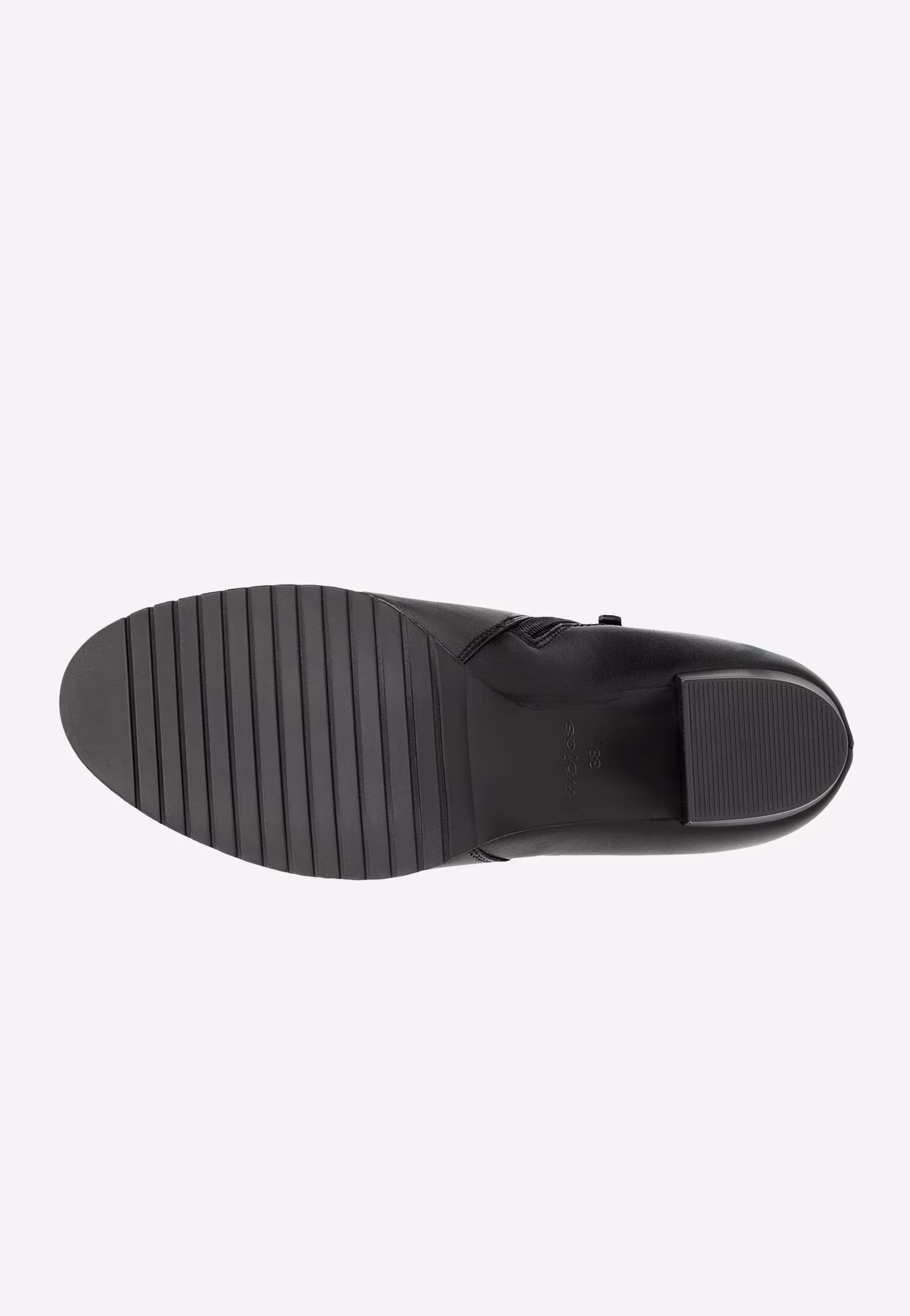 Czarne botki damskie na niskim obcasie