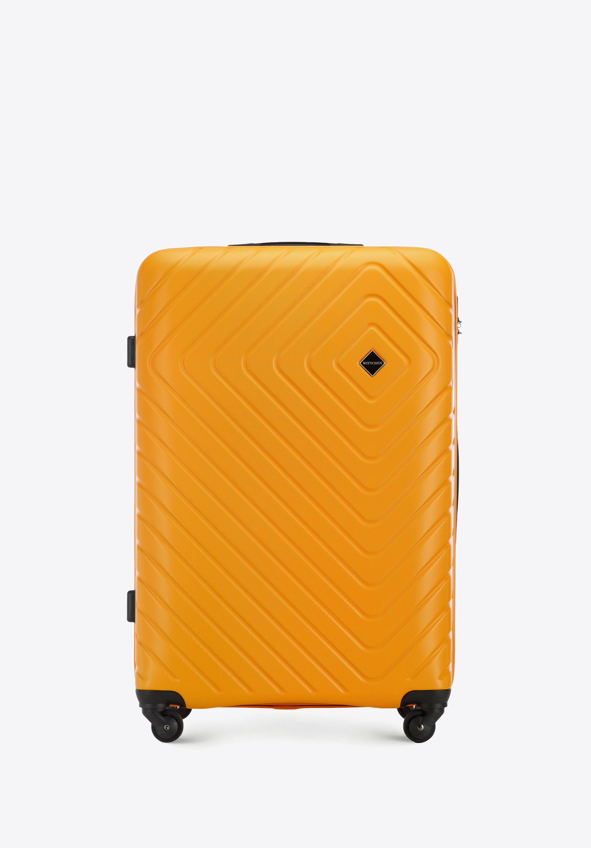 Walizka kabinowa z ABS-u z geometrycznym tłoczeniem