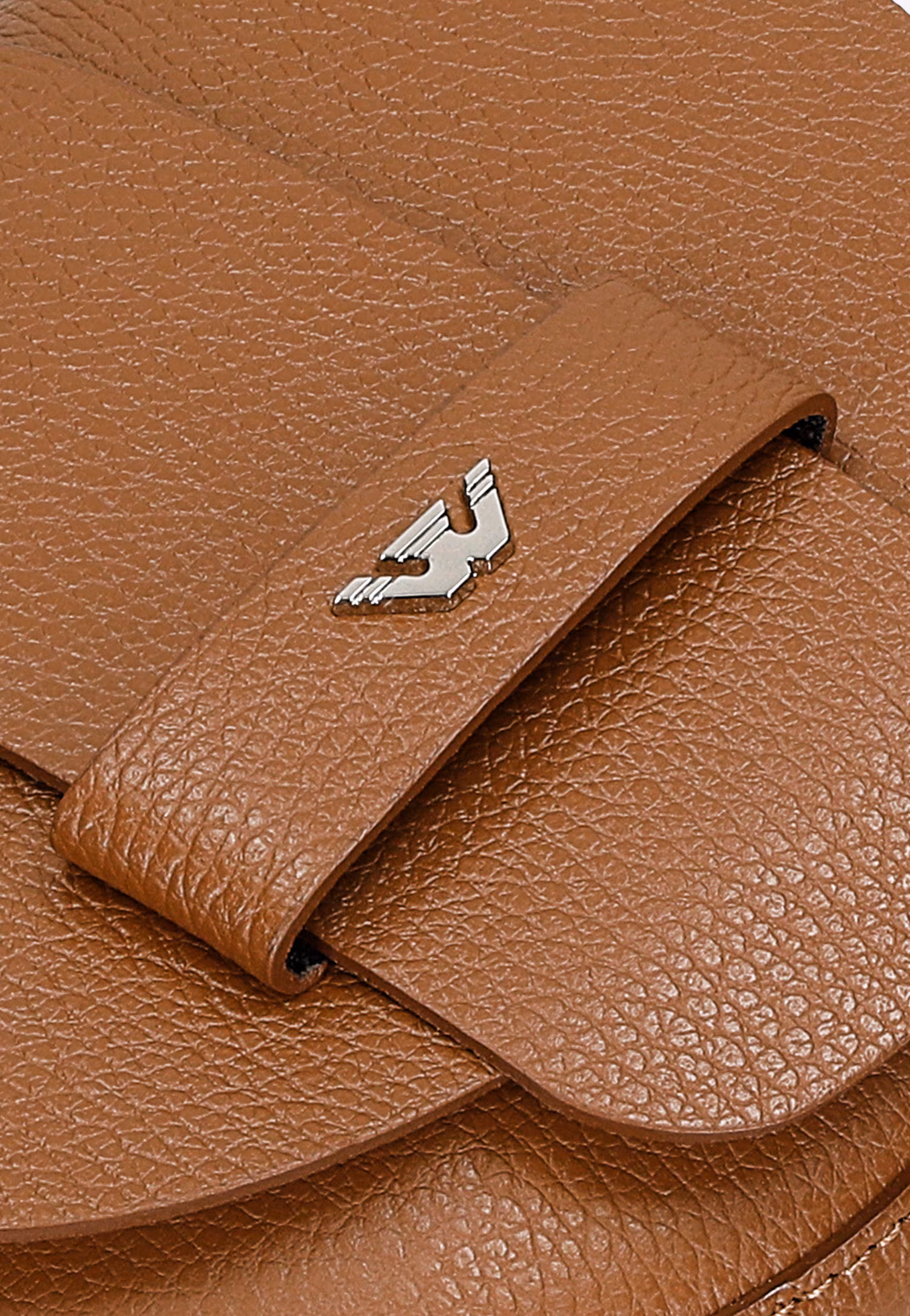 Jasnobrązowa skórzana torebka damska typu saddle bag