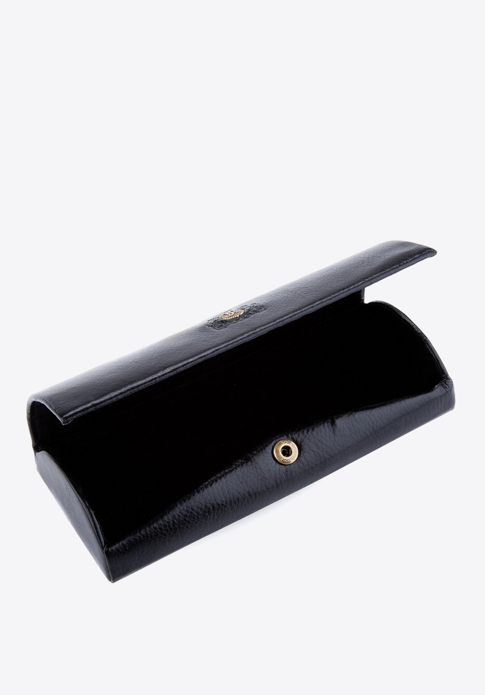Etui na okulary skórzane zaokrąglone