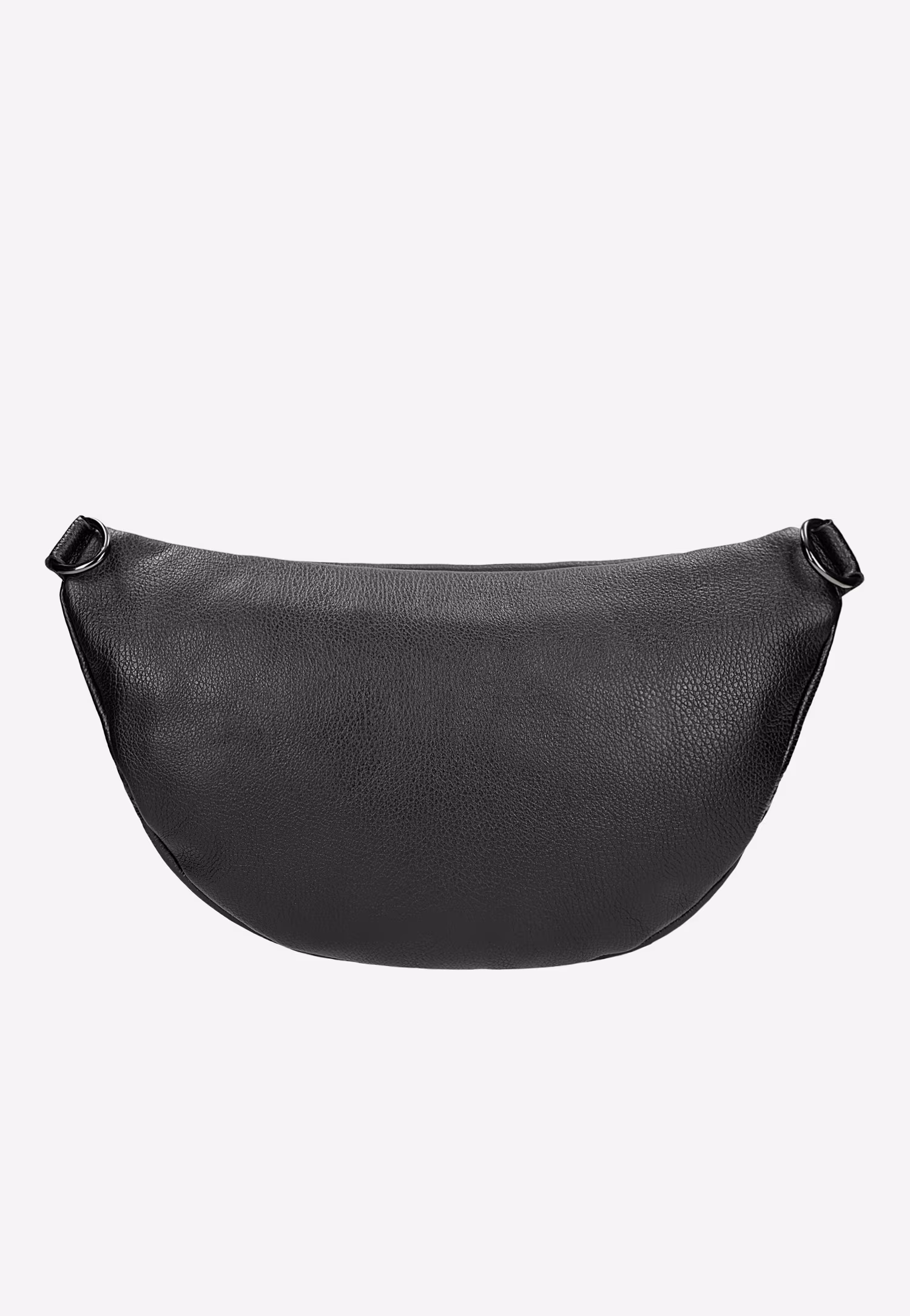 Czarna skórzana torebka typu nerka