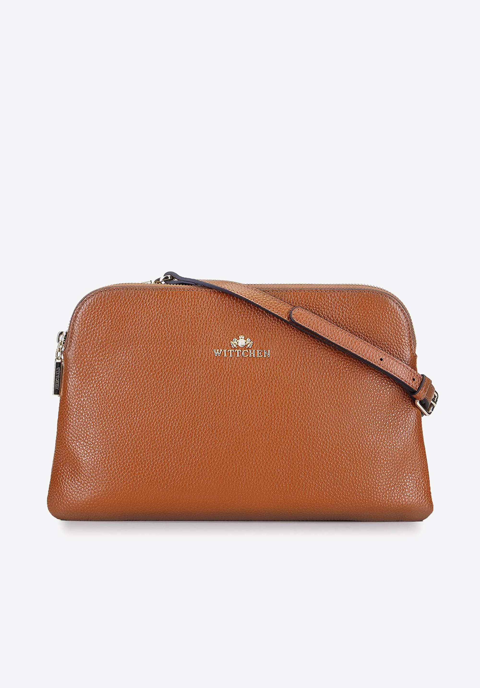 Damska listonoszka ze skóry trapezowa mała