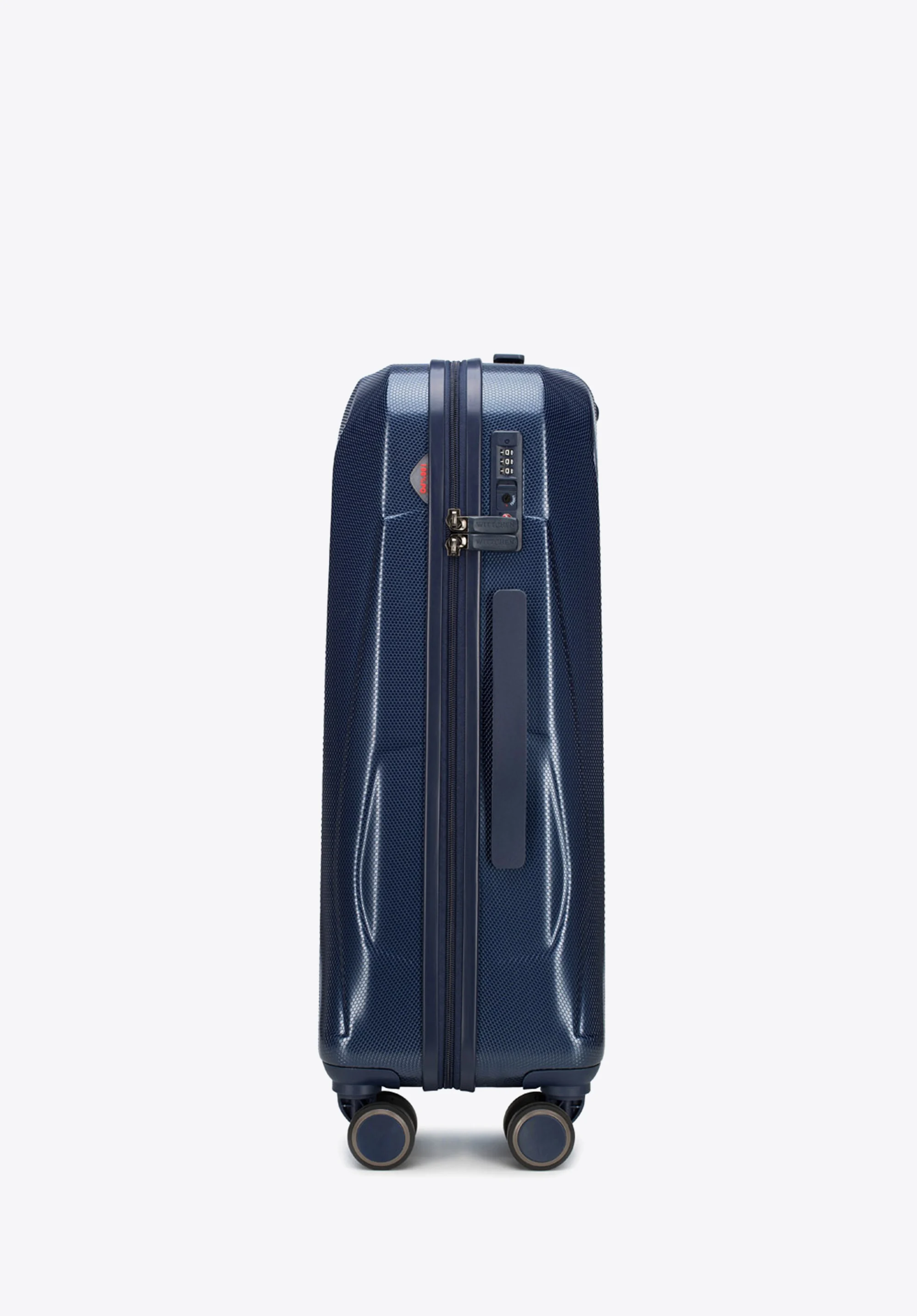 Walizka kabinowa z polikarbonu geometryczna