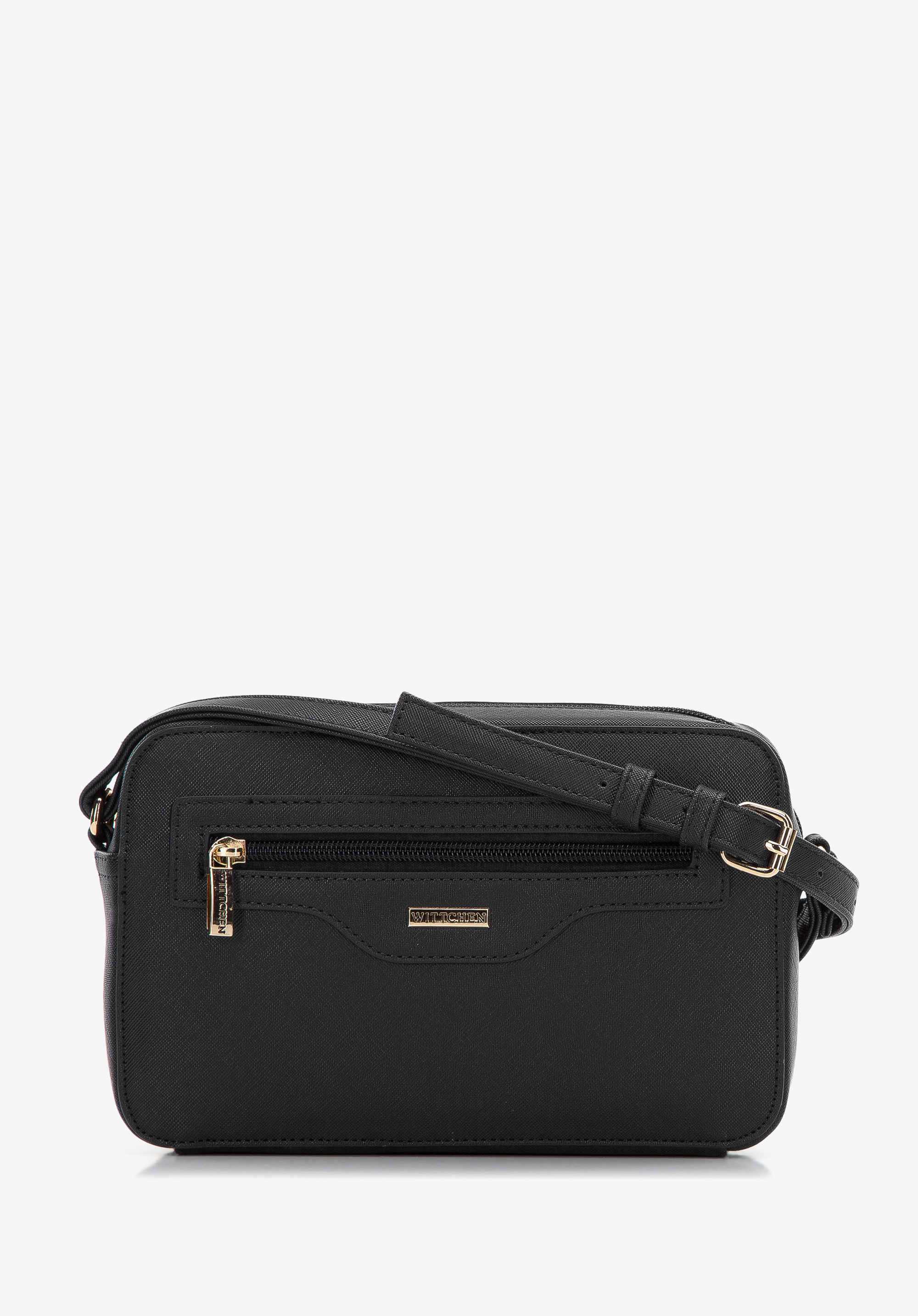 Damska listonoszka z ekoskóry saffiano pudełkowa