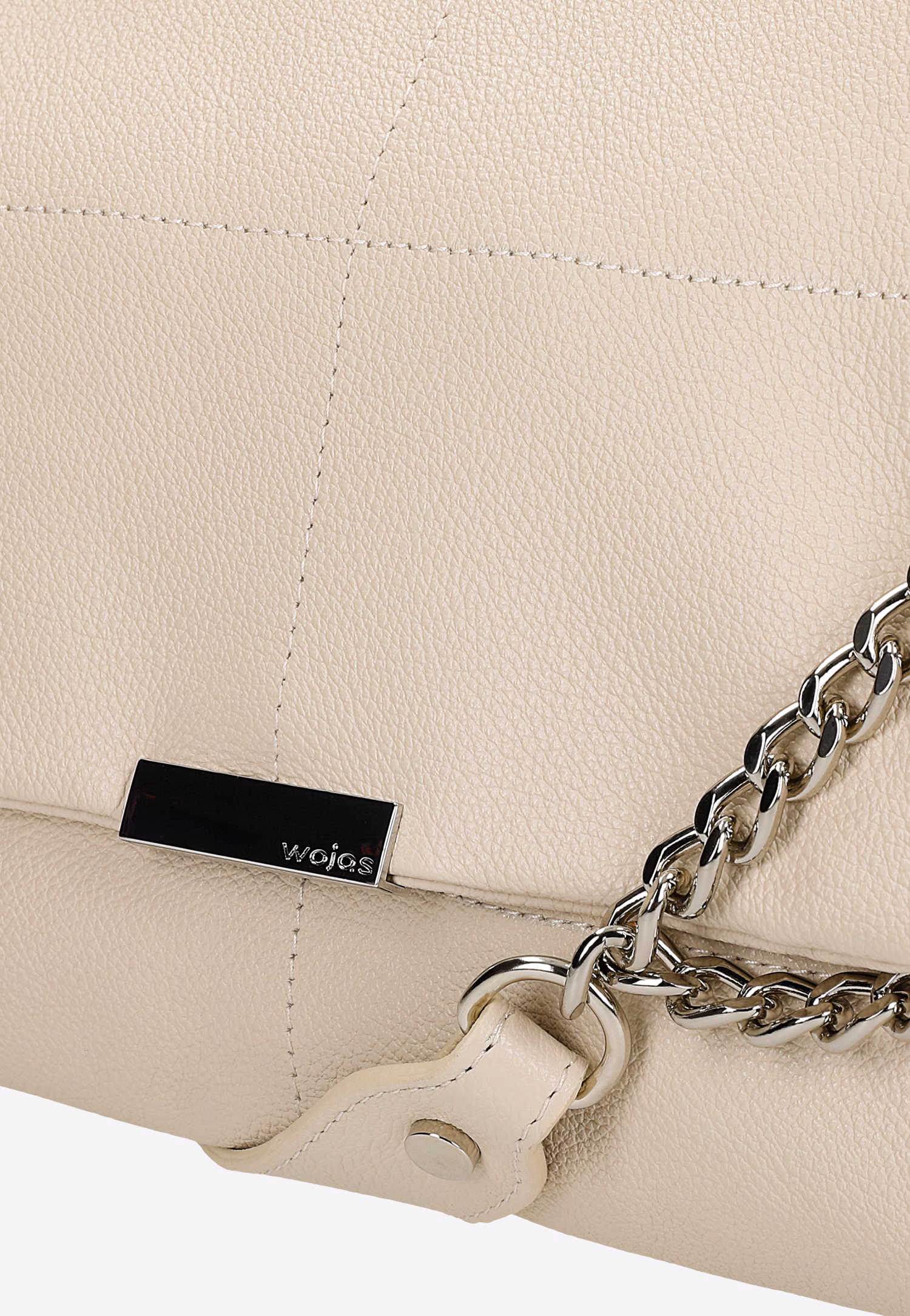 Mała beżowa skórzana torebka na co dzień