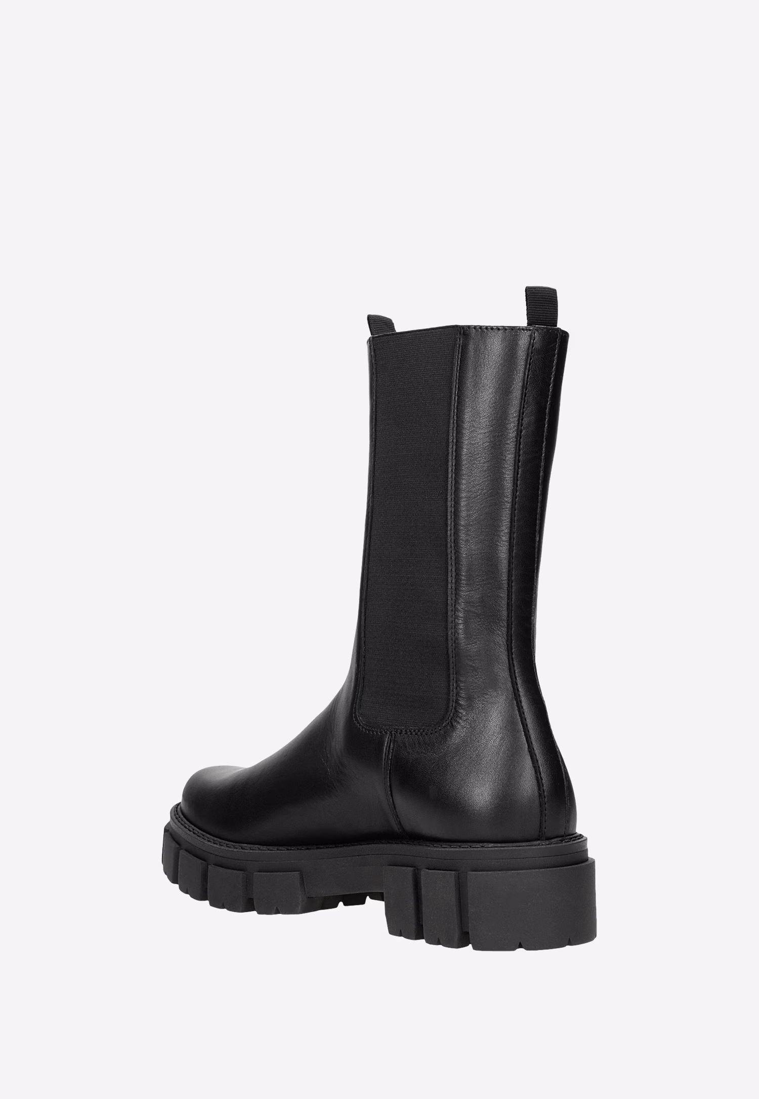 Czarne skórzane sztyblety damskie