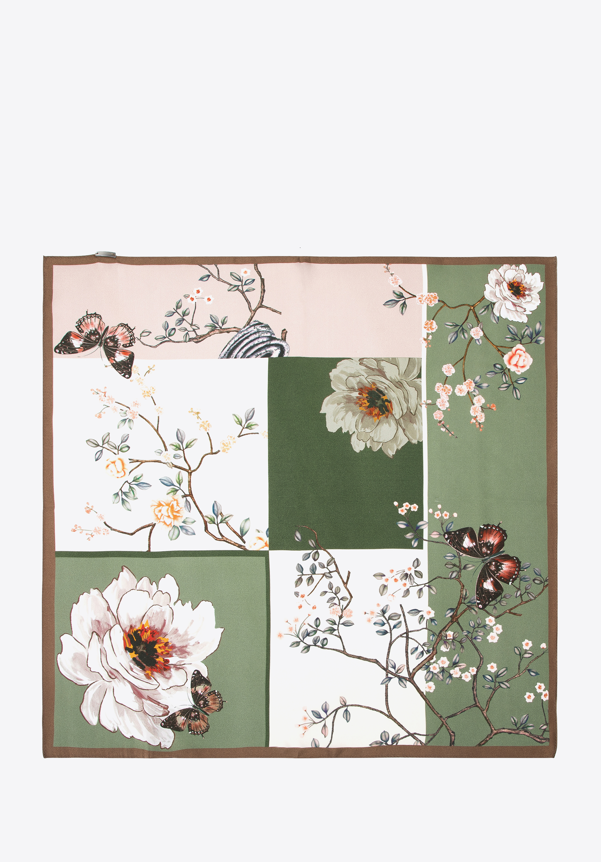 Damska apaszka jedwabna we wzory