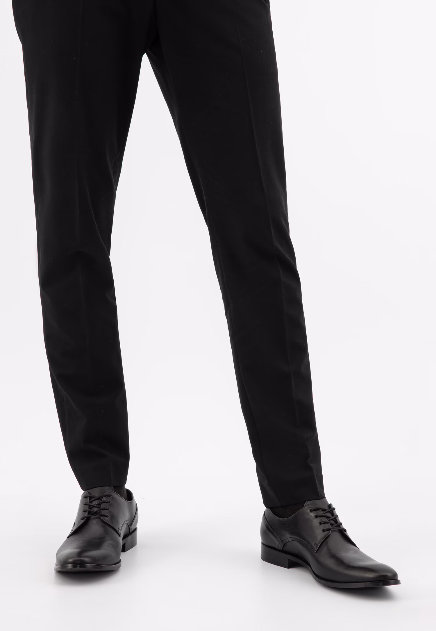 Ciemnobrązowe wizytowe półbuty męskie ze skóry licowej