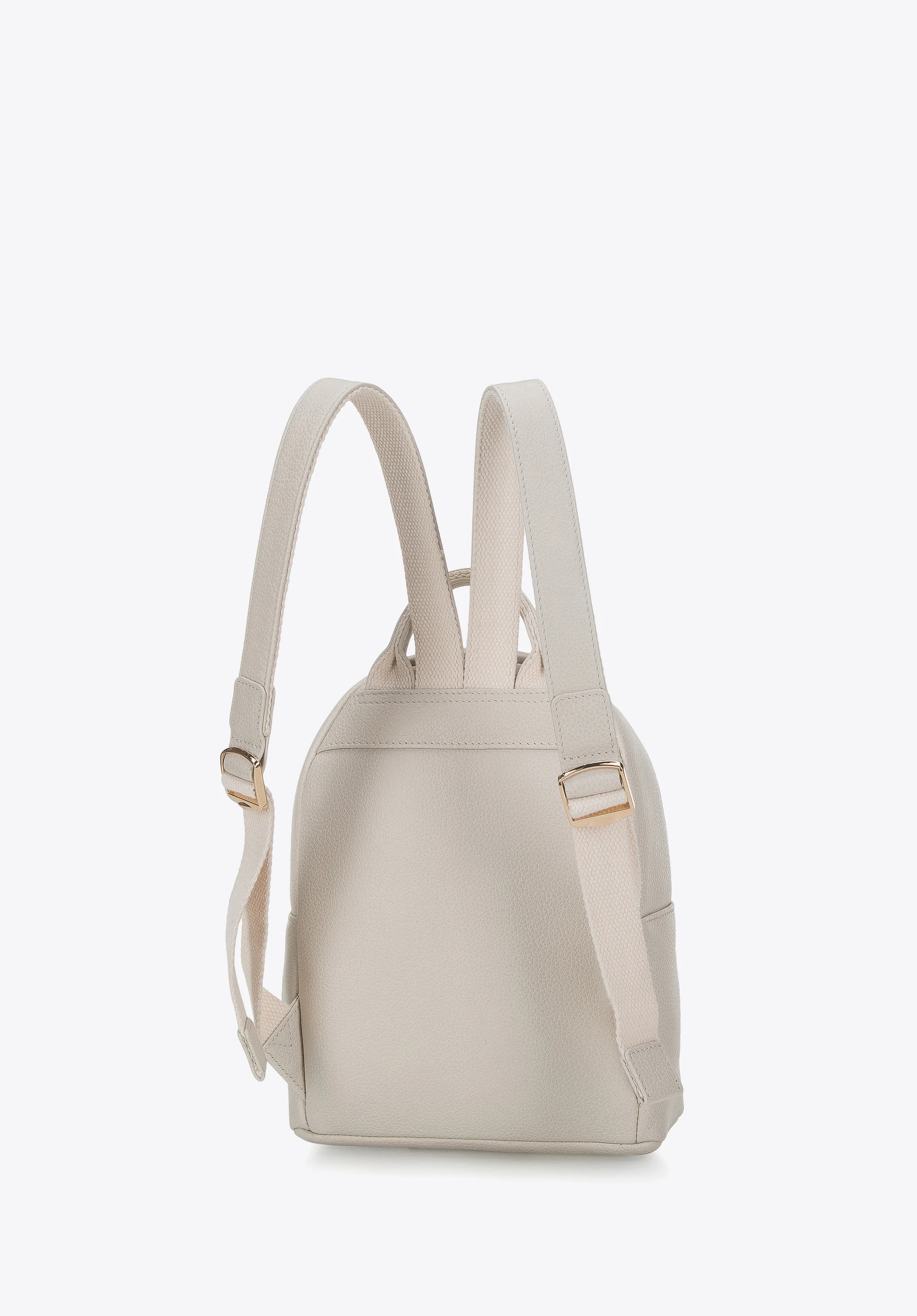 Damski miniplecak skórzany z pionowym suwakiem