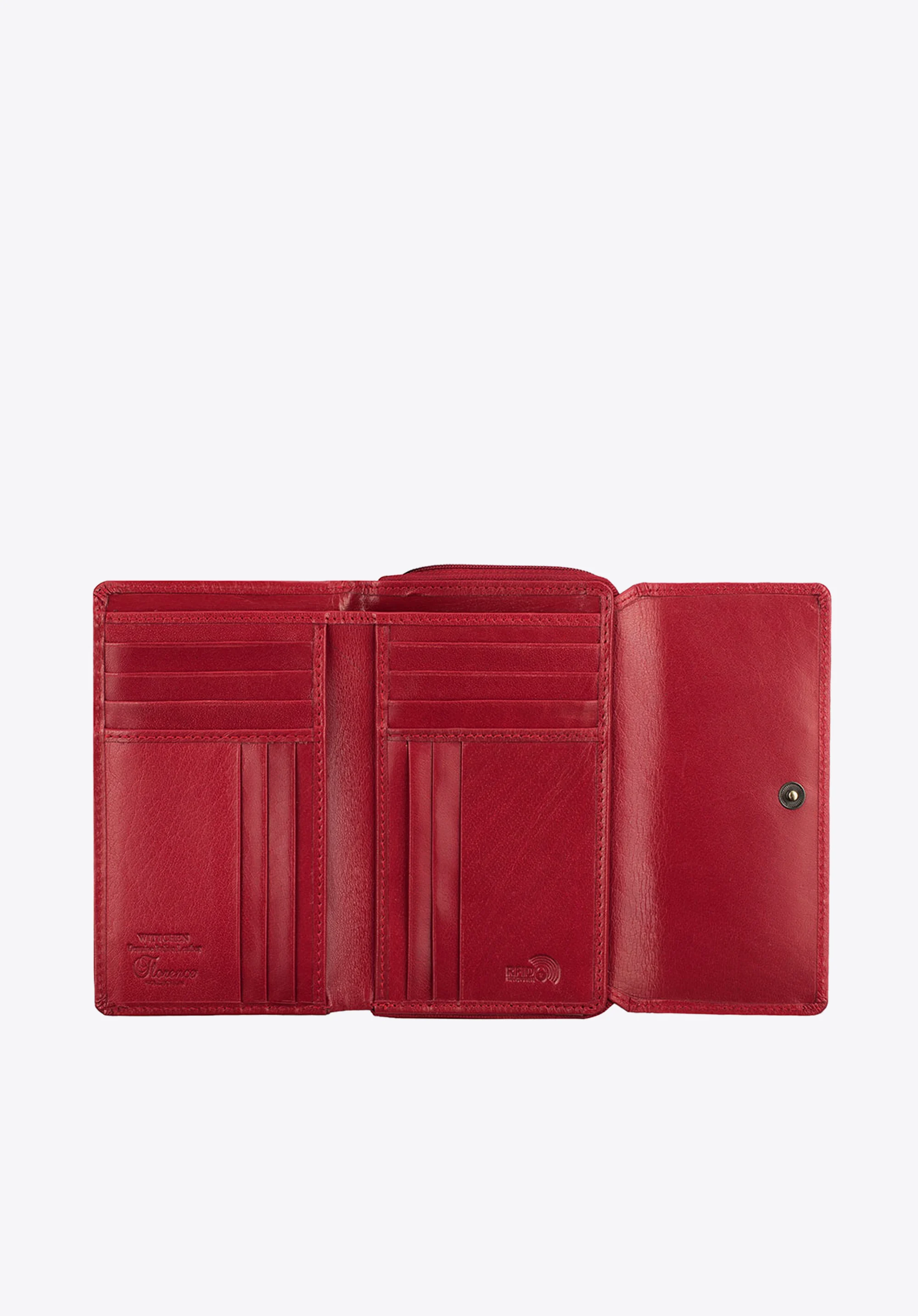 Damski portfel ze skóry poziomy