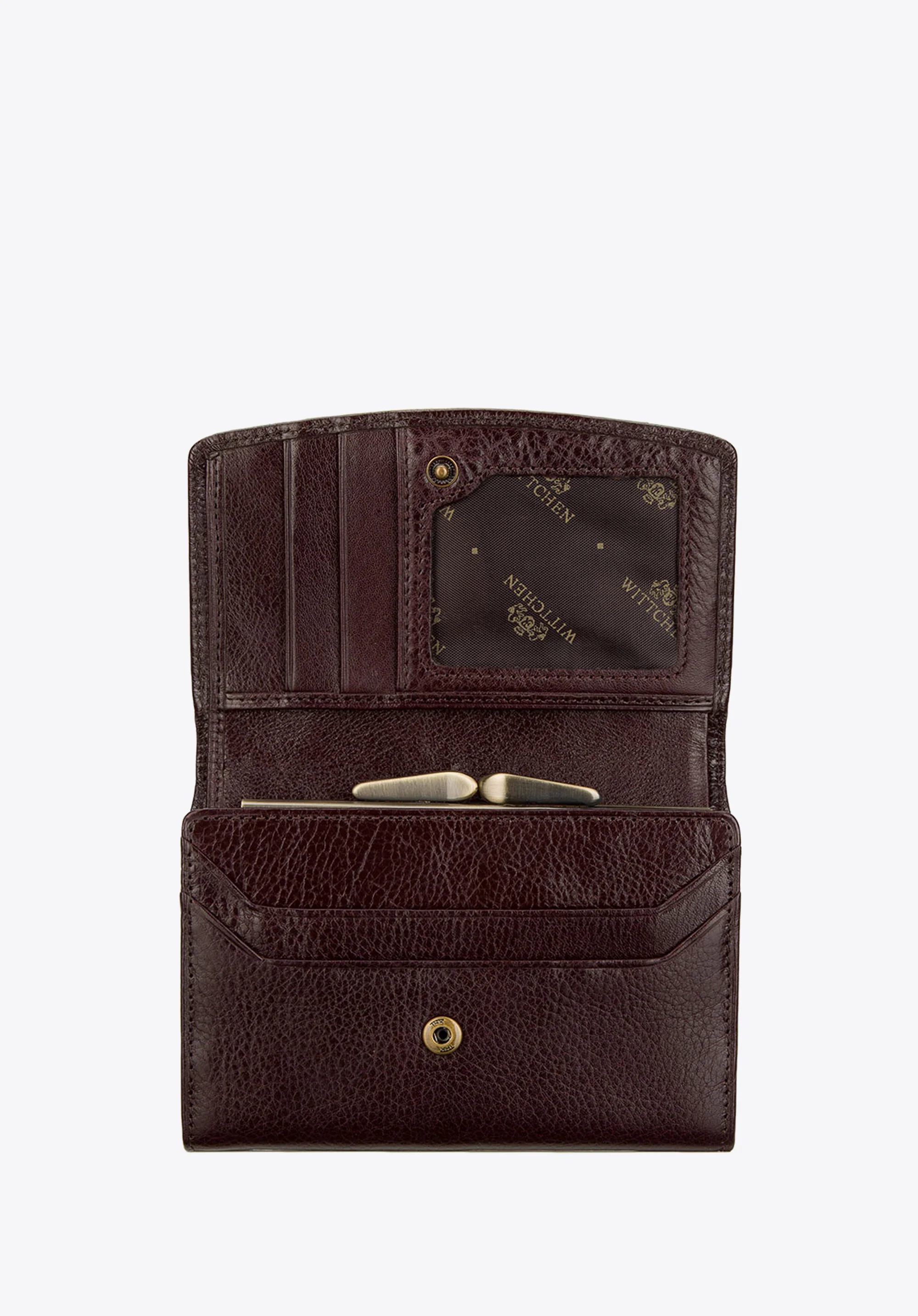 Damski portfel skórzany z kieszonką na bigiel