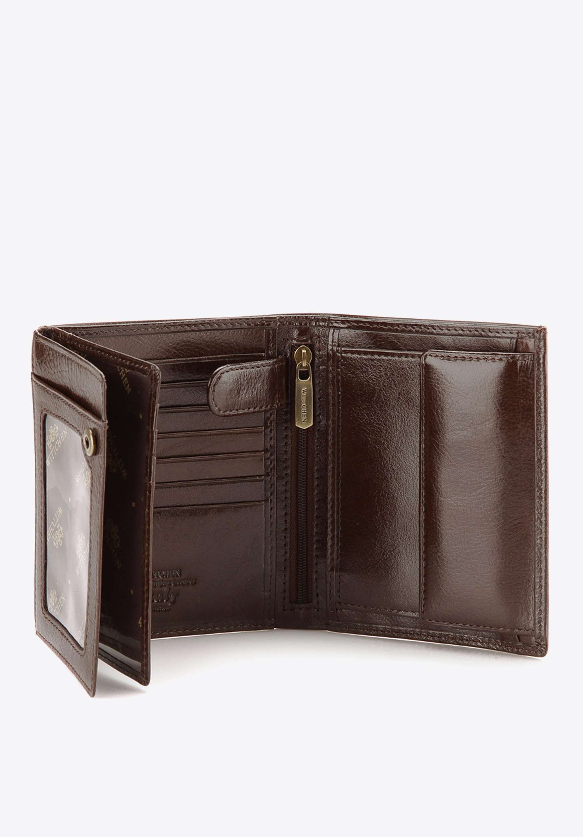 Męski portfel skórzany z herbem duży