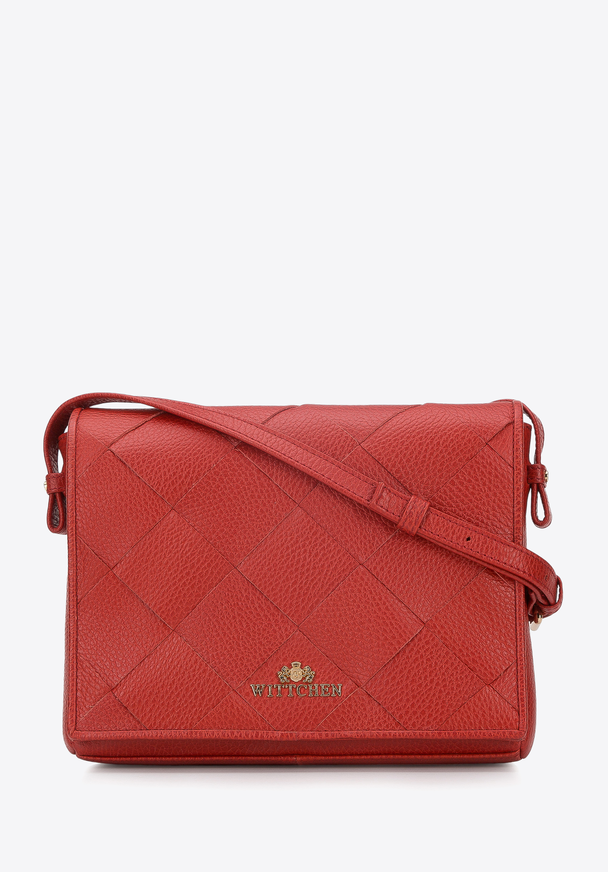 Damska listonoszka skórzana z plecionką