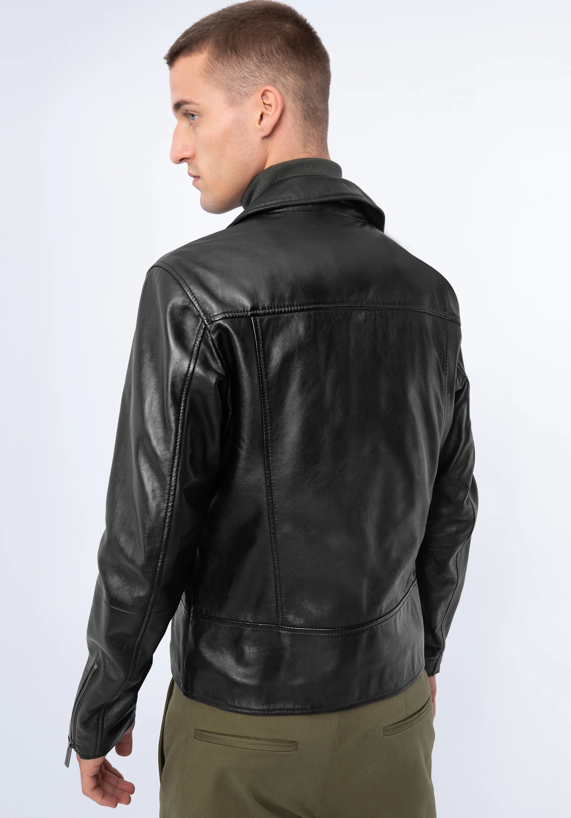 Męska ramoneska skórzana klasyczna