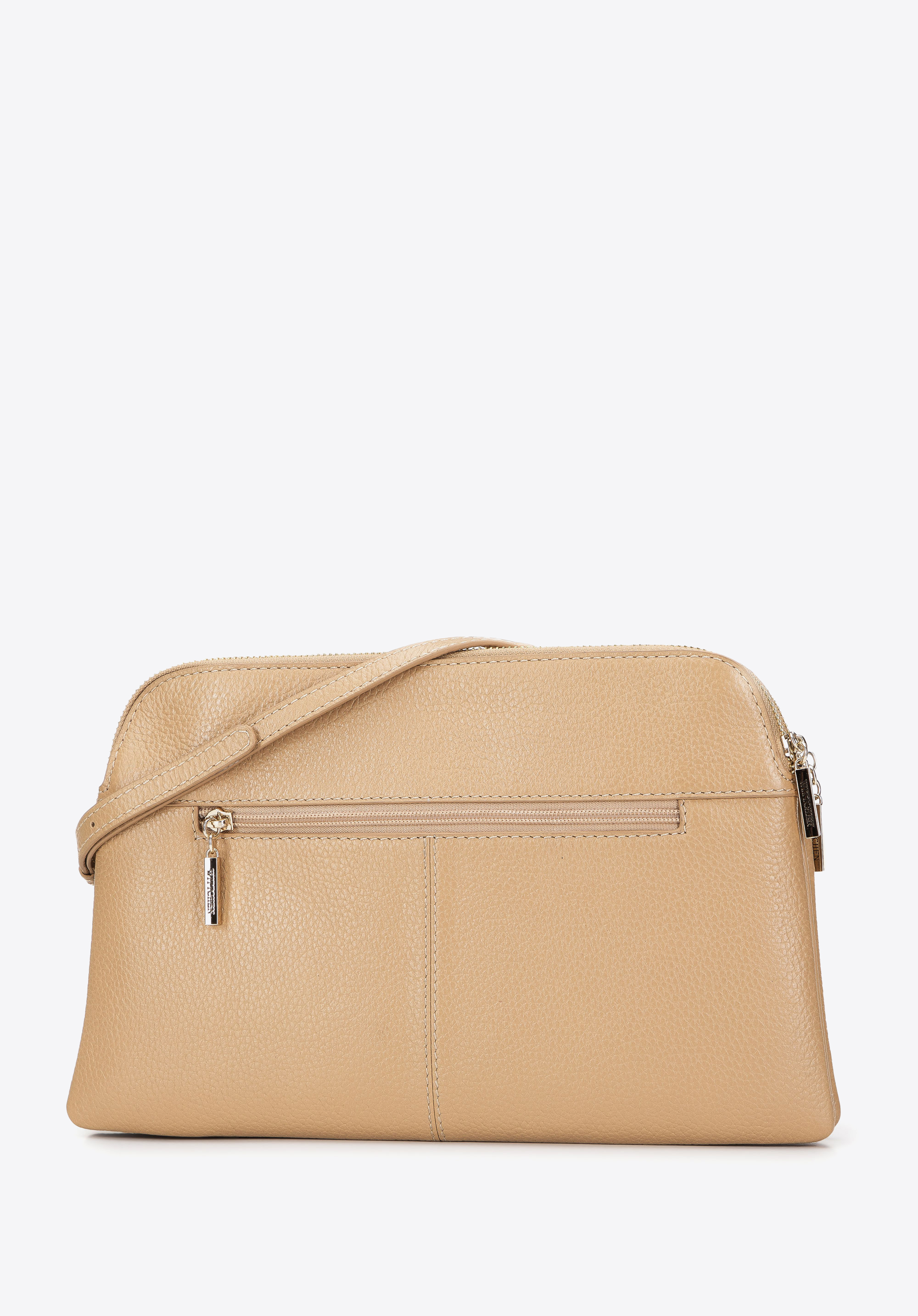 Damska listonoszka skórzana dwukomorowa klasyczna