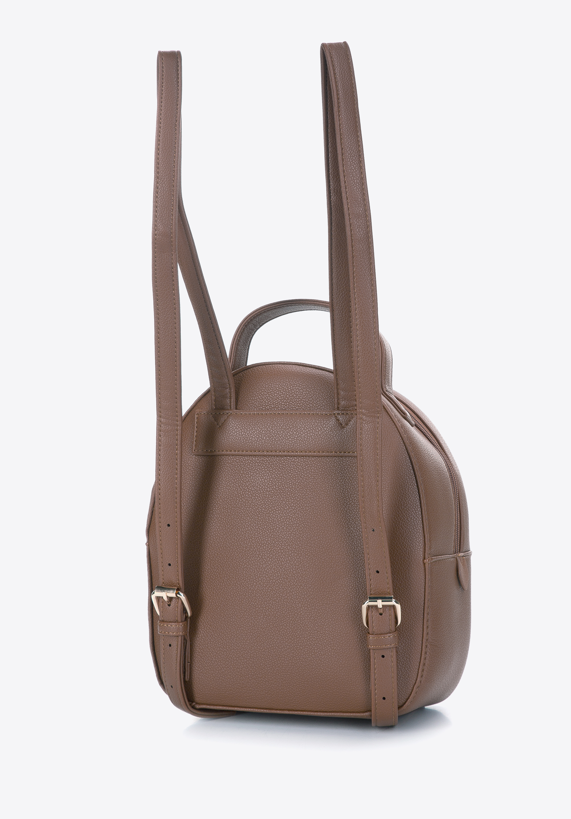 Damski plecak z ekoskóry zaokrąglony mały