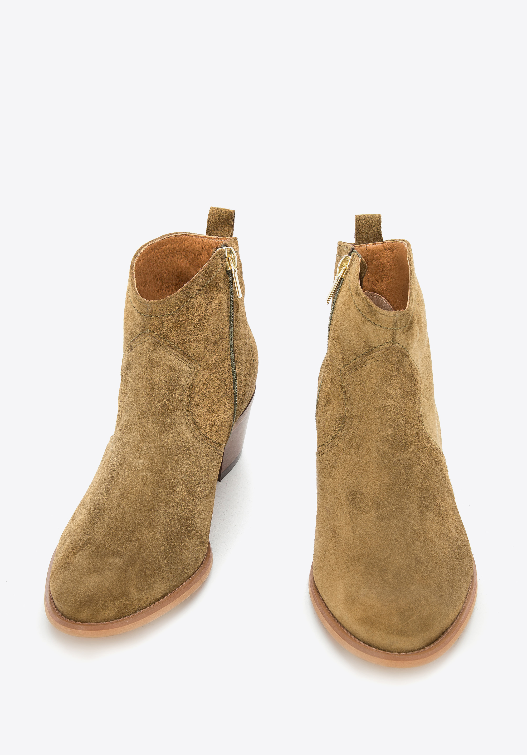 Kowbojki ze skóry krótkie